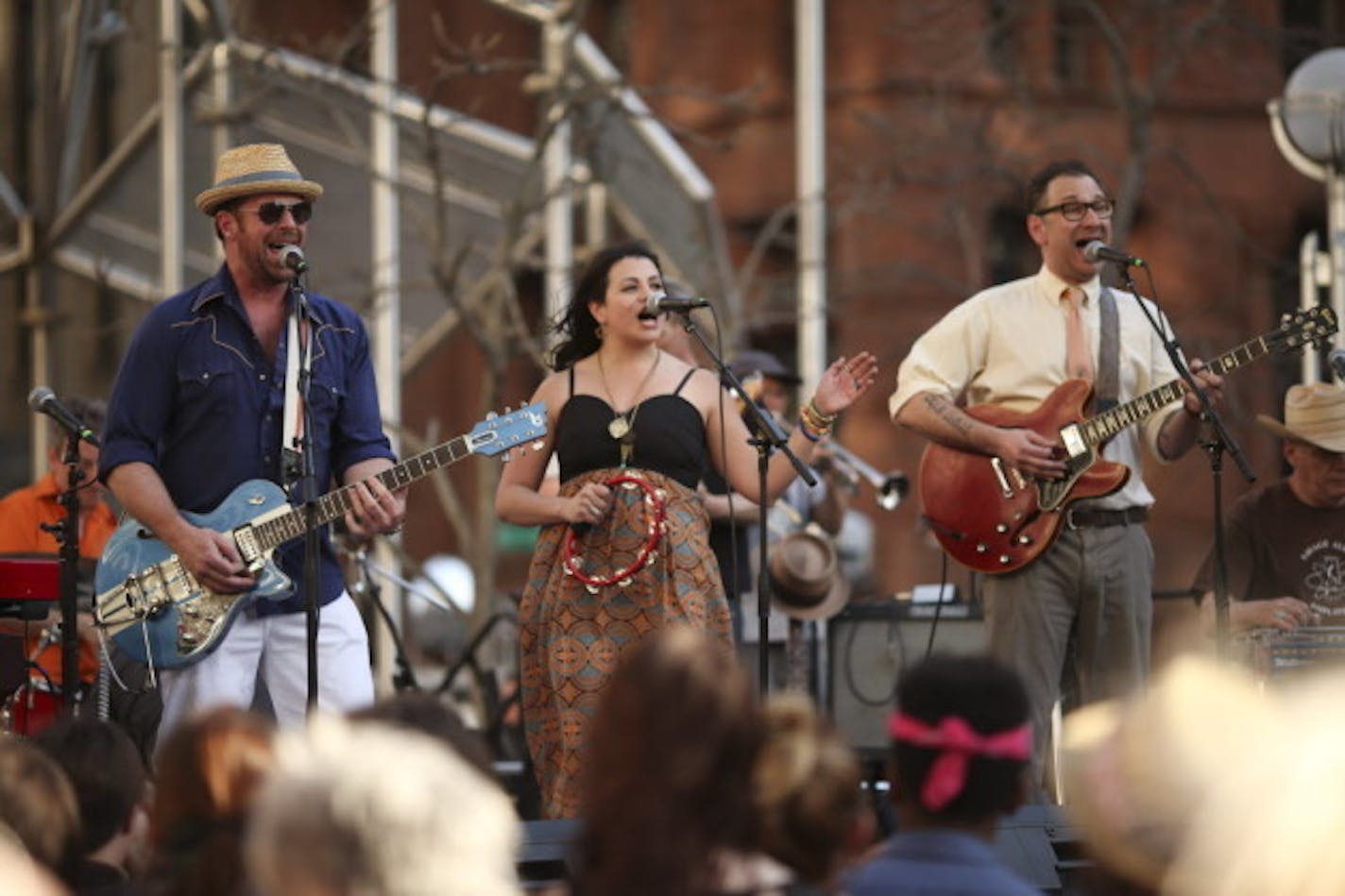 Adam Levy, right, performed with the band formerly known as Hookers & Blow at the "Love Is the Law" marriage bill party in St. Paul in 2013. / Jeff Wheeler, Star Tribune