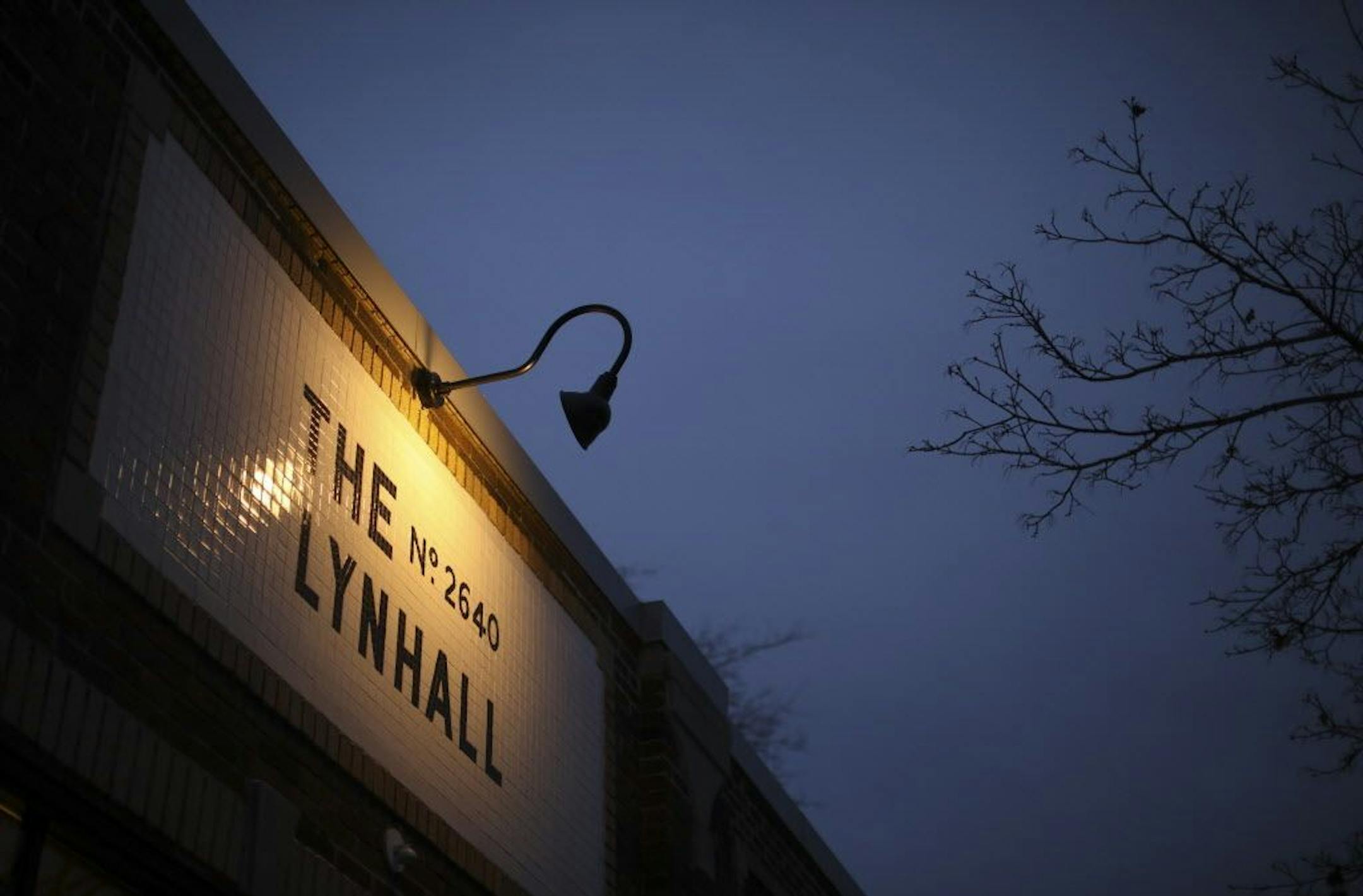 The exterior signage of The Lynhall, the informal eatery designed by Abby Jensen that opened earlier this year. The sign was fabricated in handmade ceramic tile by Mercury Mosaics of Minneapolis.
