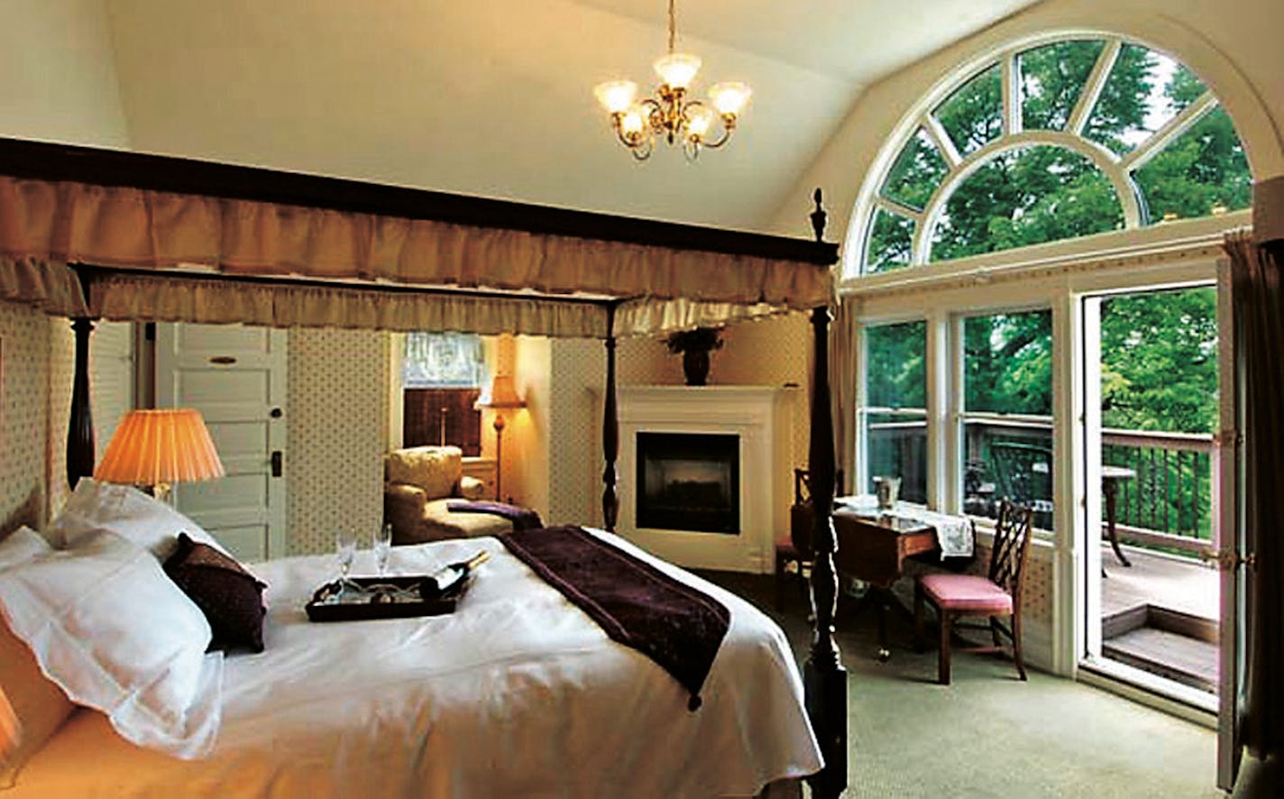 An interior view of the 'Stillwater suite" at the St. Croix River Inn B & B