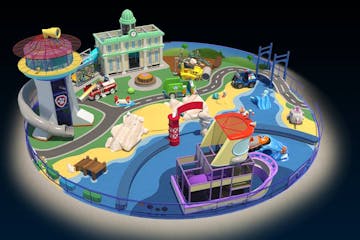 A rendering of the Paw Patrol's Adventure Bay attraction for Nickelodeon Universe at Mall of America.