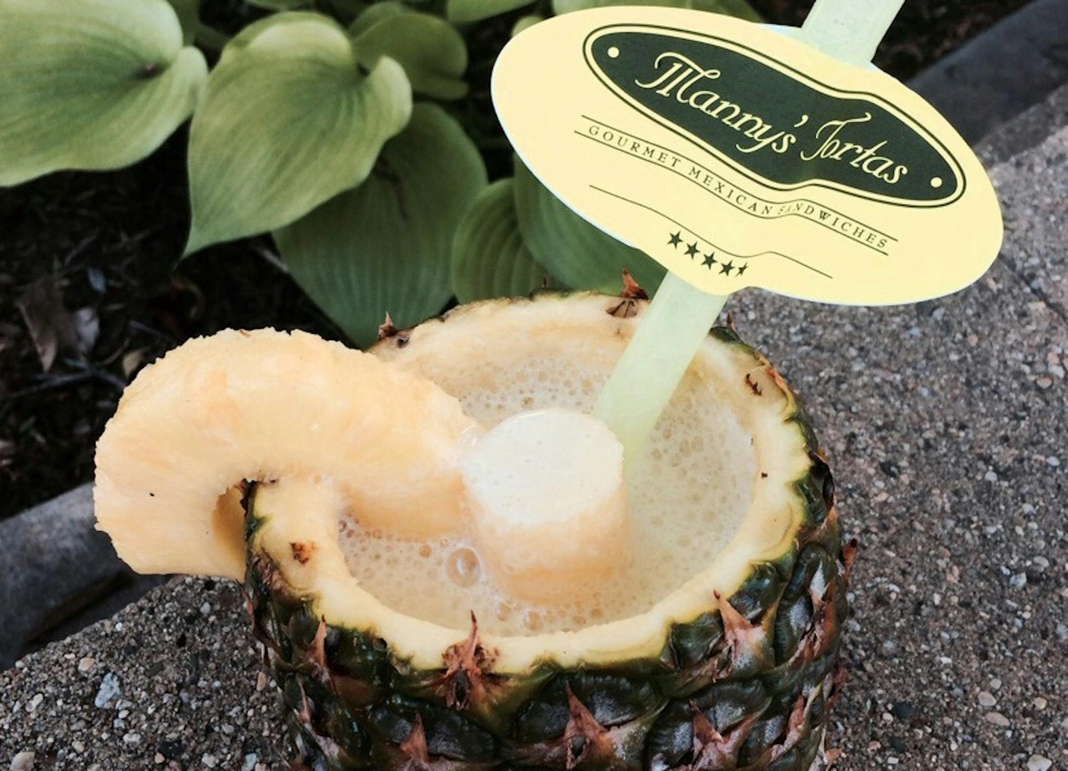 An alcohol-free pi&#xf1;a colada from Manny&#x2019;s Tortas.