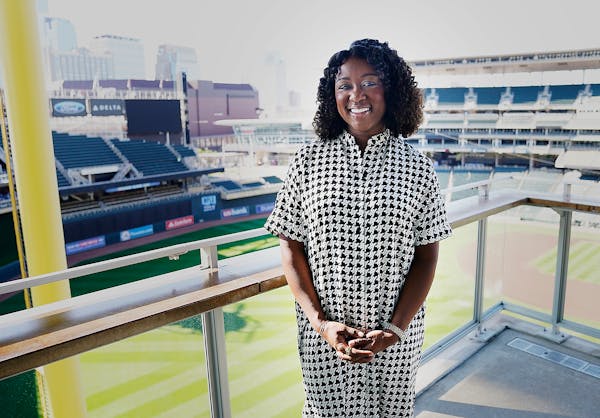 Minnesota Twins chief revenue officer Meka Morris posed for a photo Wednesday, Aug. 31, 2022 at Target Field in Minneapolis.