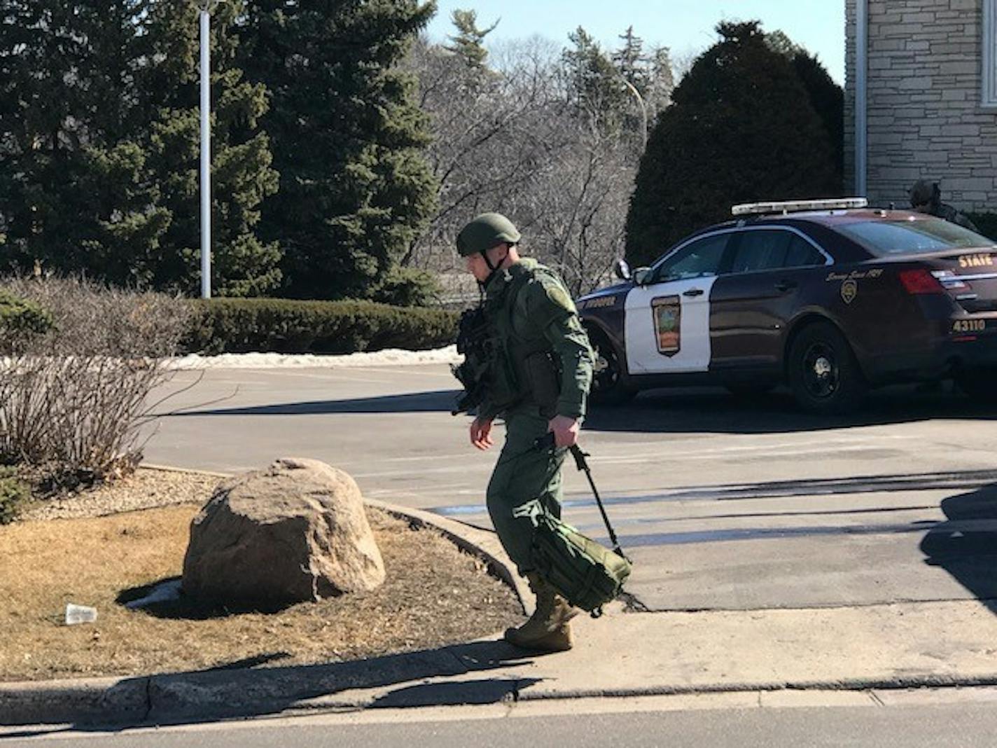 Police activity Saturday near Hwy. 100 in Edina.