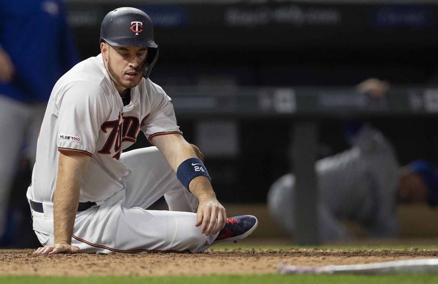 C.J. Cron was tagged out at home plate by Danny Jansen in the ninth inning to end the game. Toronto beat Minnesota 6-5. ] CARLOS GONZALEZ &#x2022; cgonzalez@startribune.com &#x2013; Minneapolis, MN &#x2013; April 16, 2019, Target Field, MLB, Minnesota Twins vs. Toronto Blue Jays