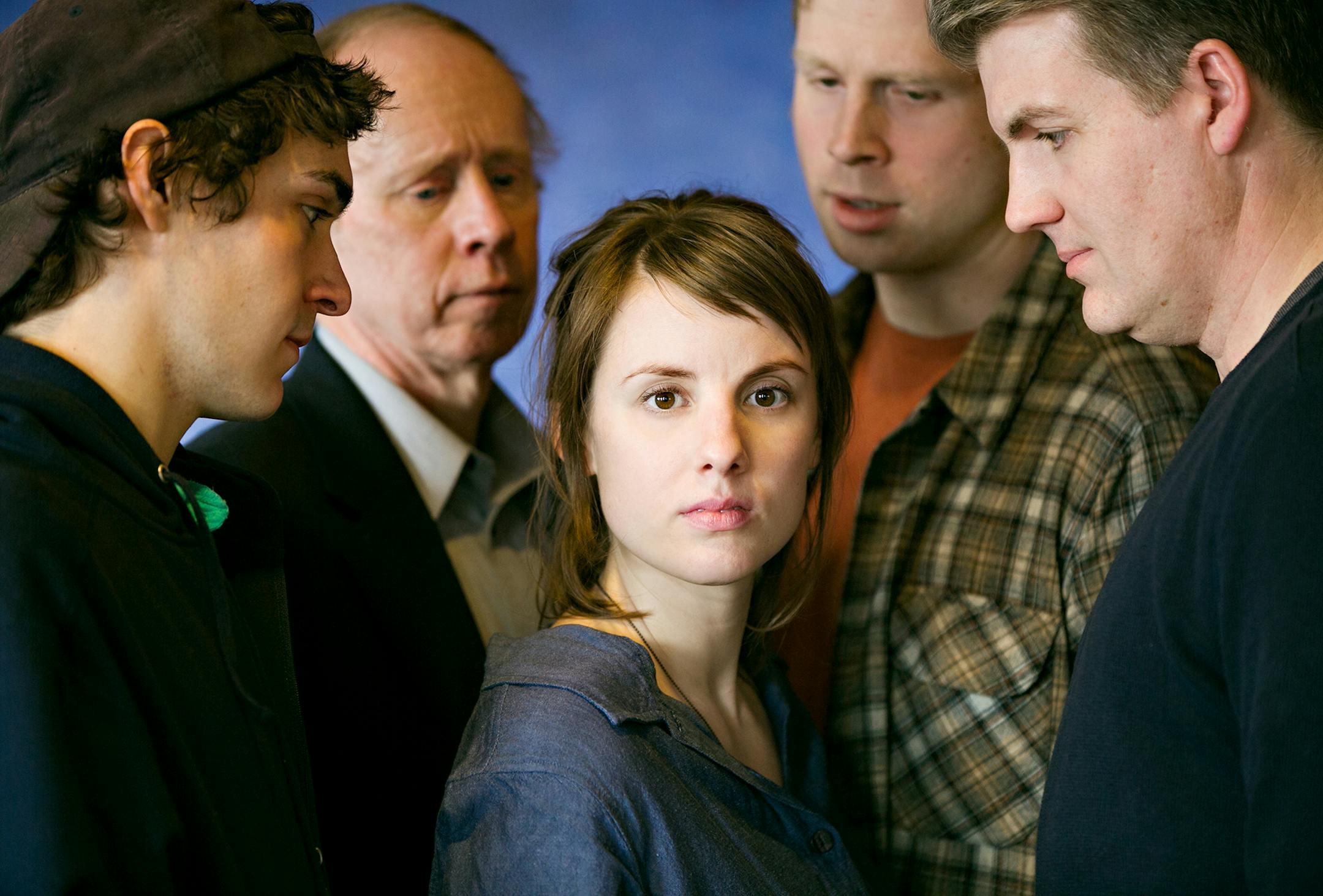 PHOTO CREDIT: Lauren B. Photography L-R: Michael Fell, Mark Rosenwinkel, Anna Sundberg, Sam Bardwell and Garry Geiken in "For the Loyal" by Illusion Theater.