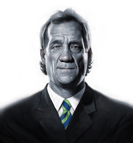 Illustration of Timberwolves' boss Flip Saunders, who died Oct. 25.