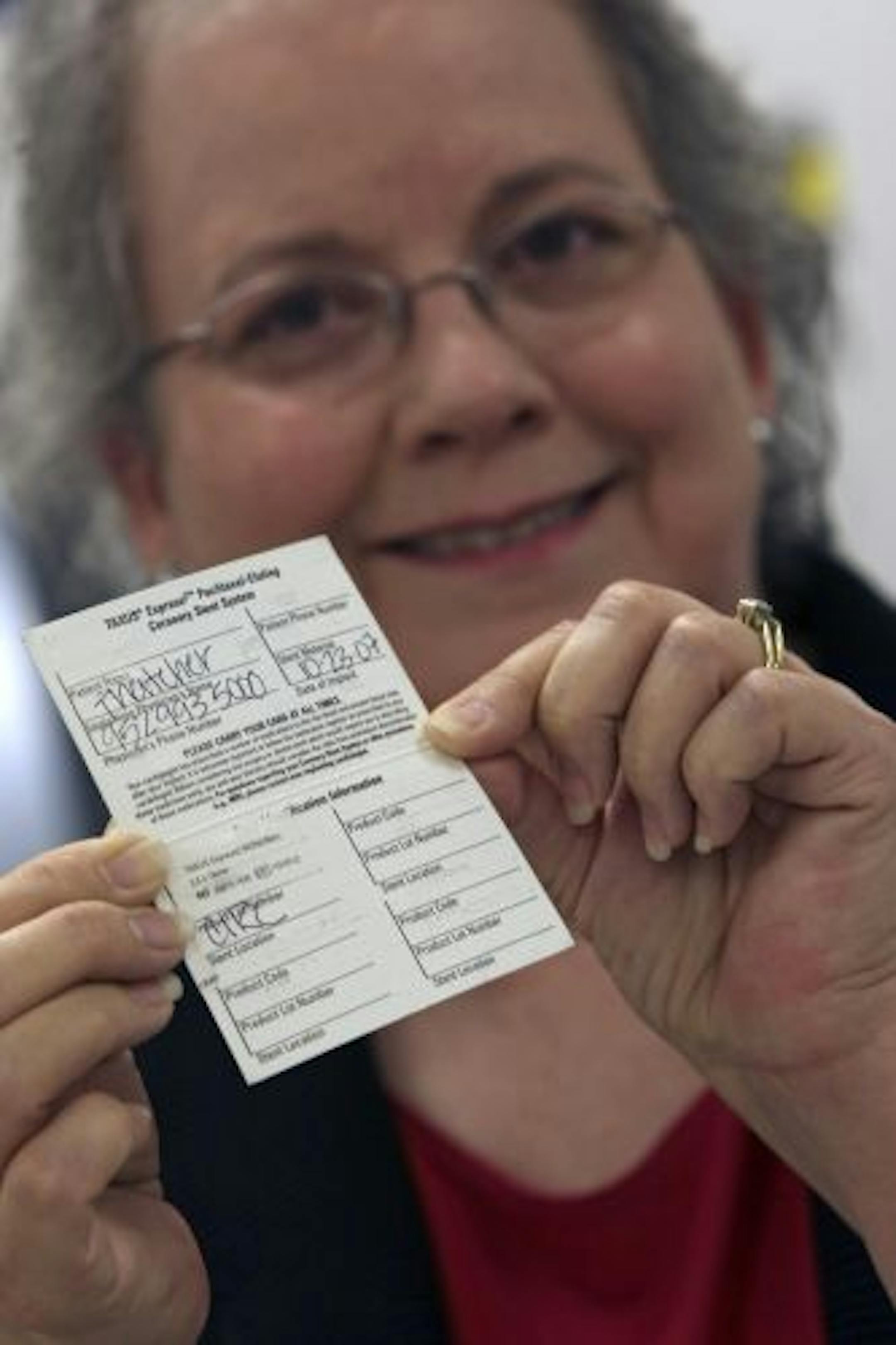 Using the lot number on her registration card, Taplin was able to find out who made her stent. Had she made her own stent, it would've made a great story, she said.