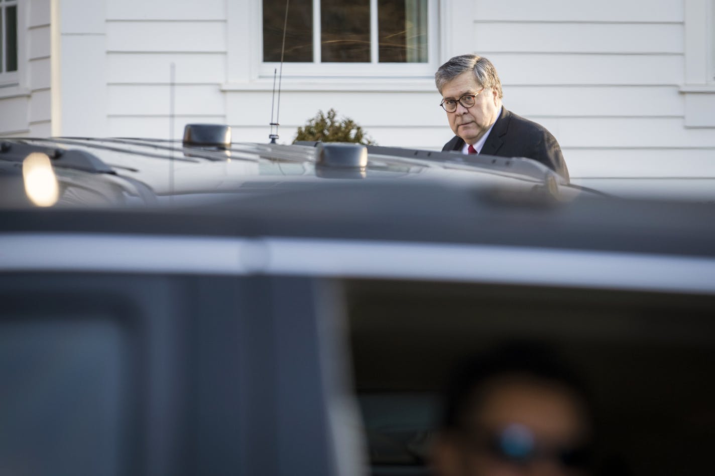 Attorney General William Barr leaves his home in McLean, Va., on Monday morning, March 25, 2019. The investigation led by Robert Mueller found no evidence that President Donald Trump or any of his aides coordinated with the Russian government&#x2019;s 2016 election interference, according to a summary of the special counsel&#x2019;s key findings made public on Sunday by Barr. (Sarah Silbiger/The New York Times)