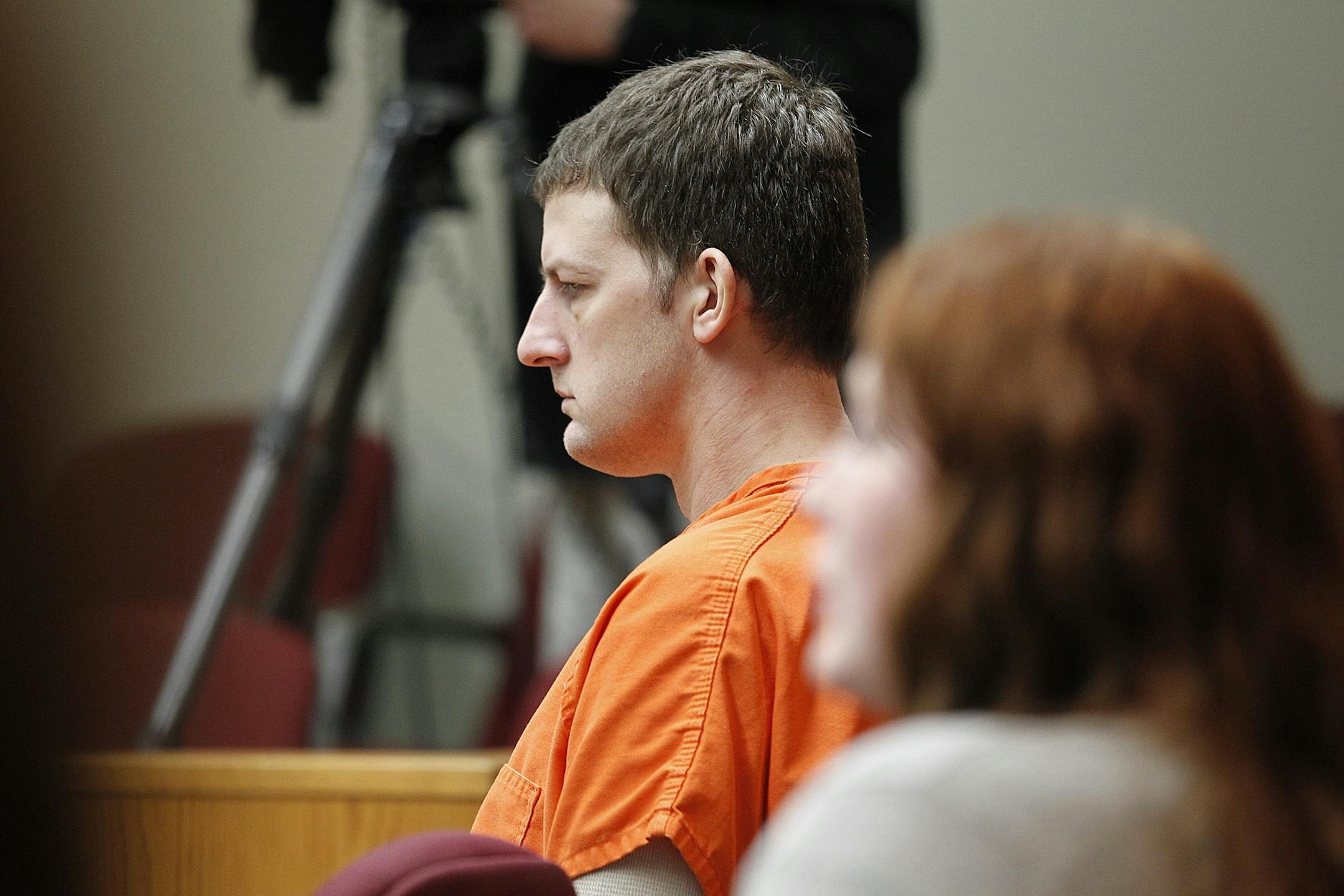 Aaron Schaffhausen, 35, never looked over to his estranged wife who showed up at a St. Croix County Courtroom Wednesday,