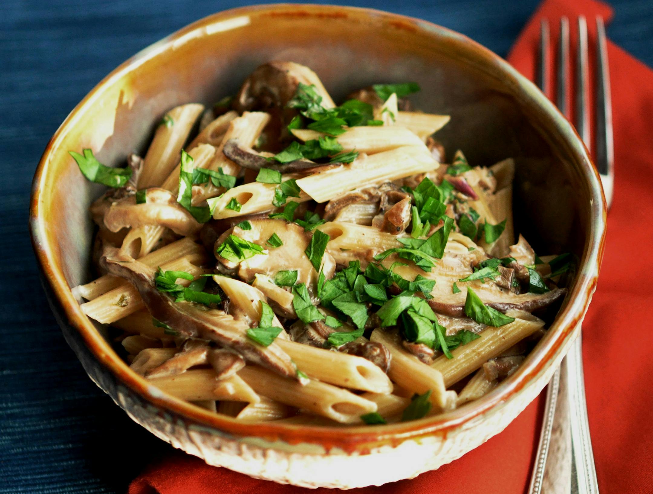 Creamy Mushroom and Fresh Herb Penne