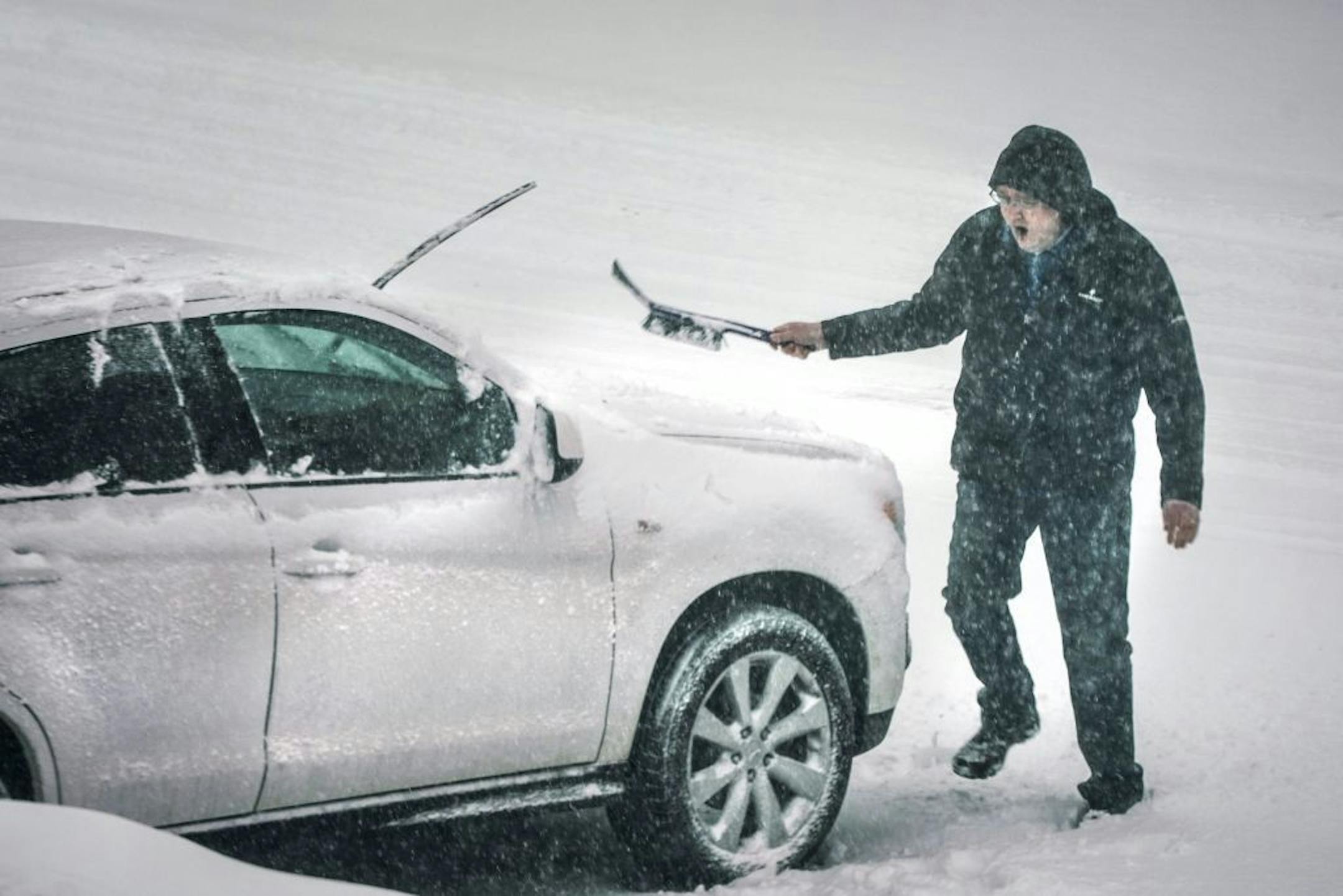 A winter storm was late in coming but hit the Twin Cities hard Monday afternoon.