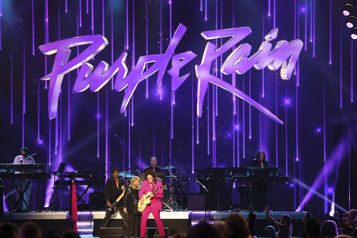 Mavis Staples teams with guitarist Wendy Melvoin and the Revolution for "Purple Rain" during "Let's Go Crazy: The Grammy Salute to Prince."