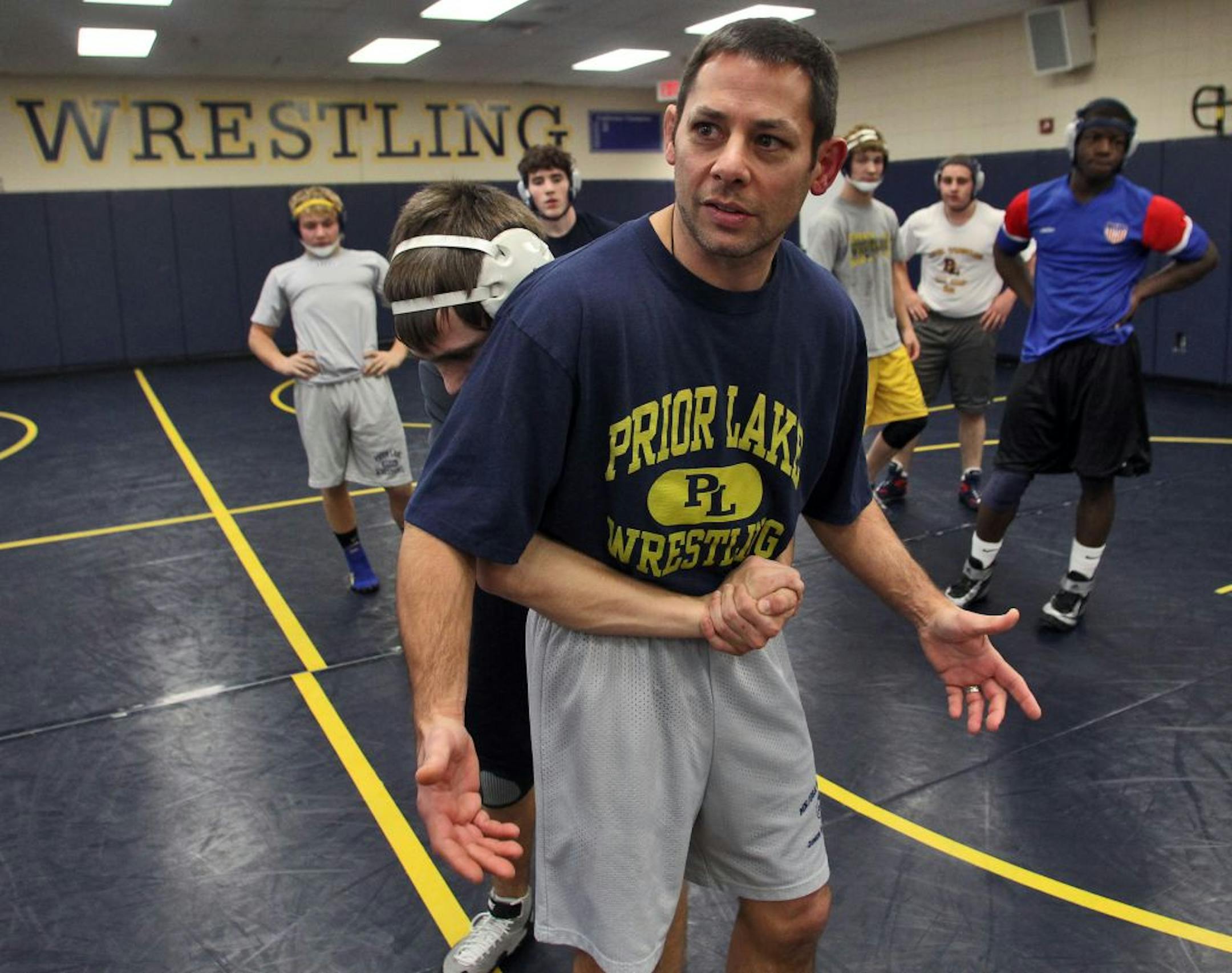 Joe Block, in his 12th year as Prior Lake's head wrestling coach, has taken the team to the state tournament four times since 2006. Photo by Marlin Levison • mlevison@startribune.com