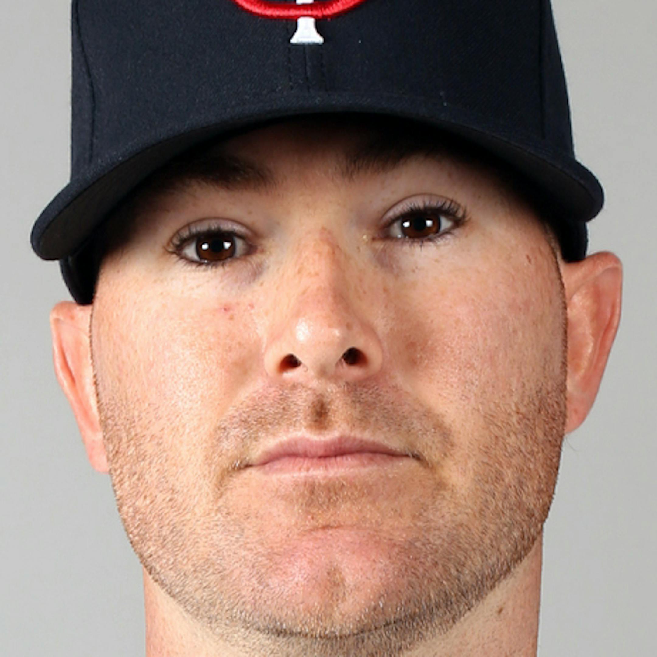 FORT MYERS, FL - FEBRUARY 19: Ryan Doumit (9) of the Minnesota Twins poses during Photo Day on Tuesday, February 19, 2013 at Hammond Stadium in Fort Myers, Florida. (Photo by Robbie Rogers/MLB Photos via Getty Images) *** Local Caption *** Ryan Doumit ORG XMIT: 159448017