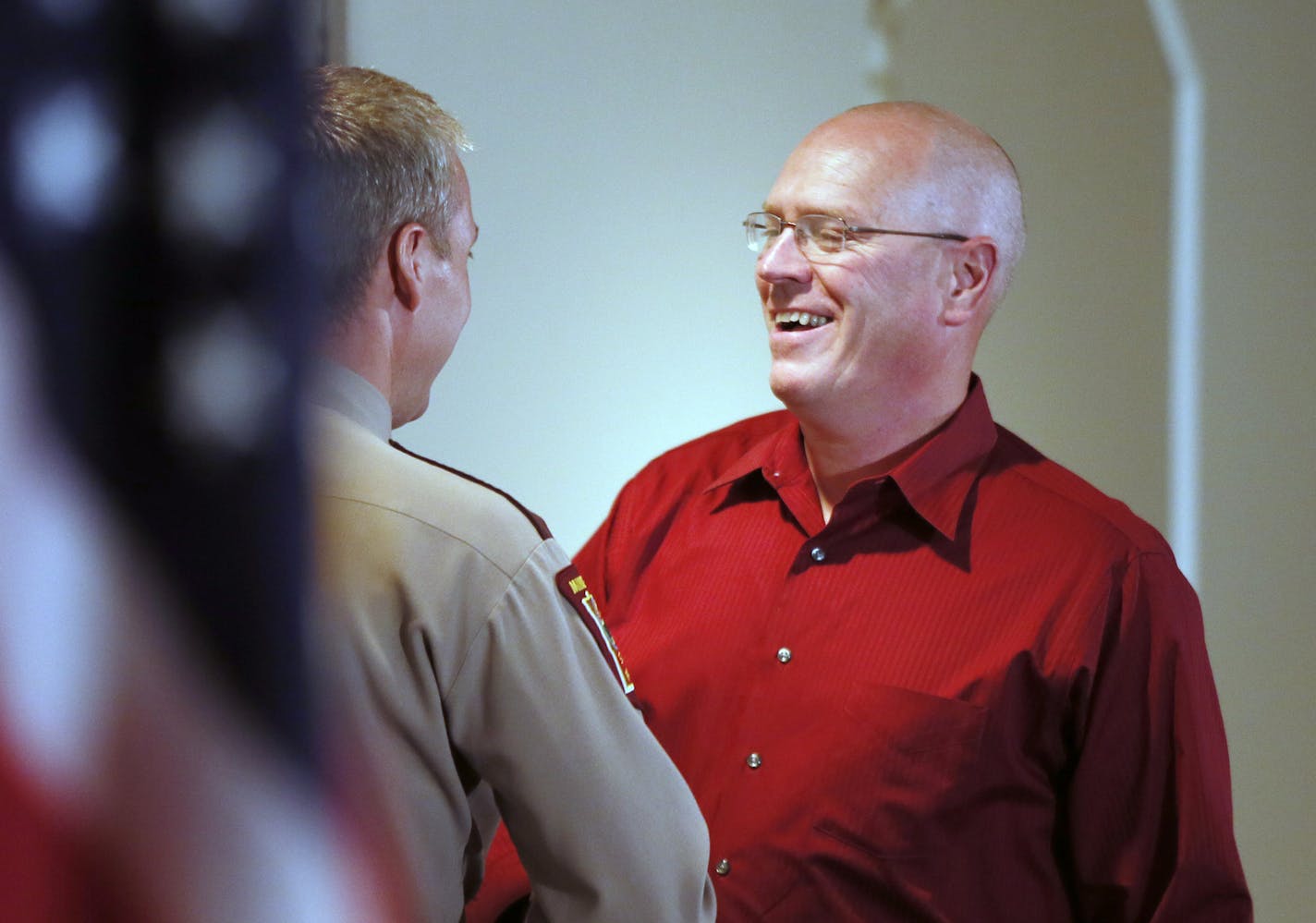 Robert Renning was awarded the meritorious citizenship award at the annual awards ceremony Monday May 4, 2015 in Eagan, MN. ] Renning bent a locked door of a burning vehicle in half with his own hands, allowing him to break the glass and pull the driver out of the car to safety. Jerry Holt/ Jerry.Holt@Startribune.com