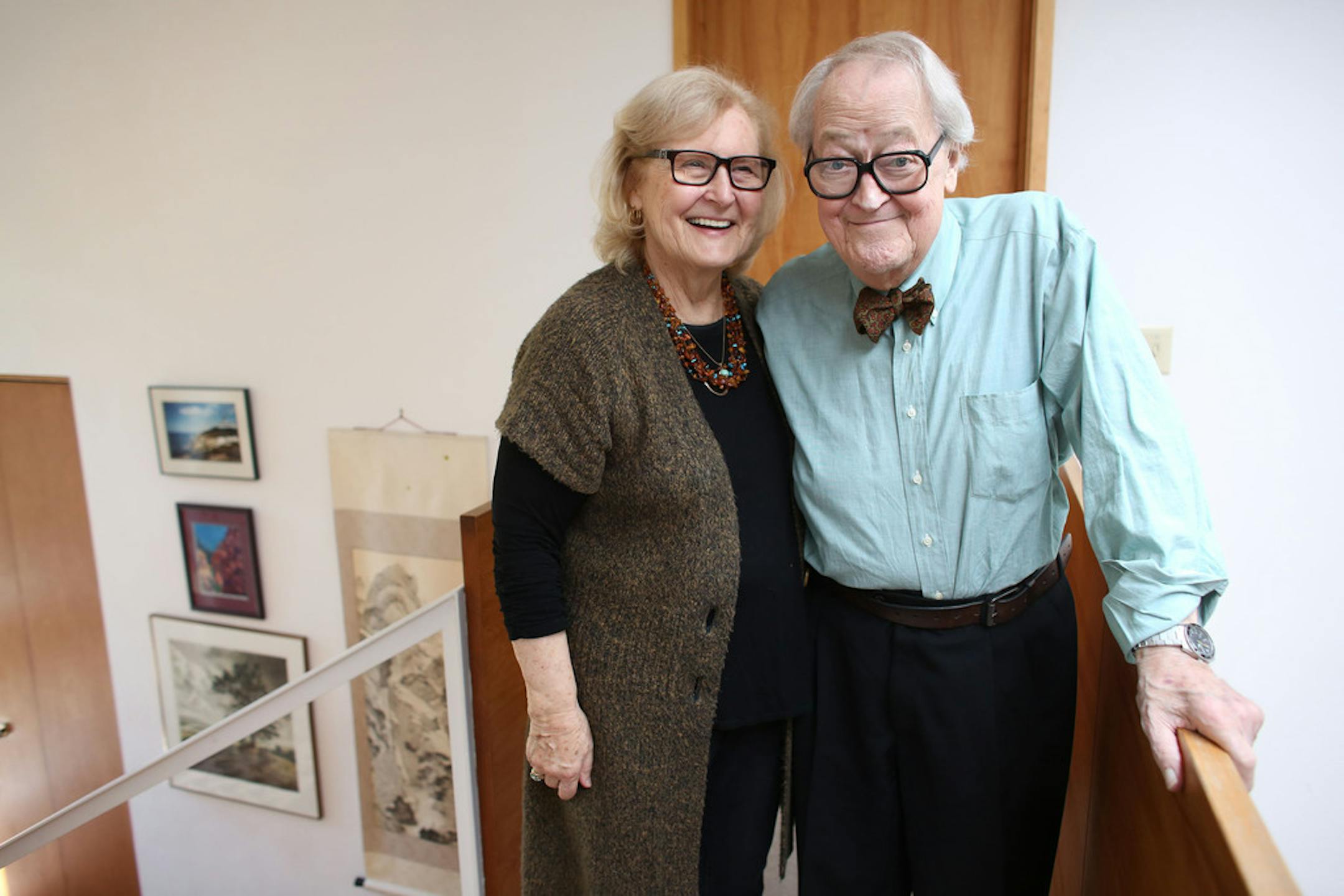 Retired University of Minnesota professor Pauline Boss and her husband, Dudley Riggs, in their former home in University Grove in Falcon Heights, September 16, 2014.
