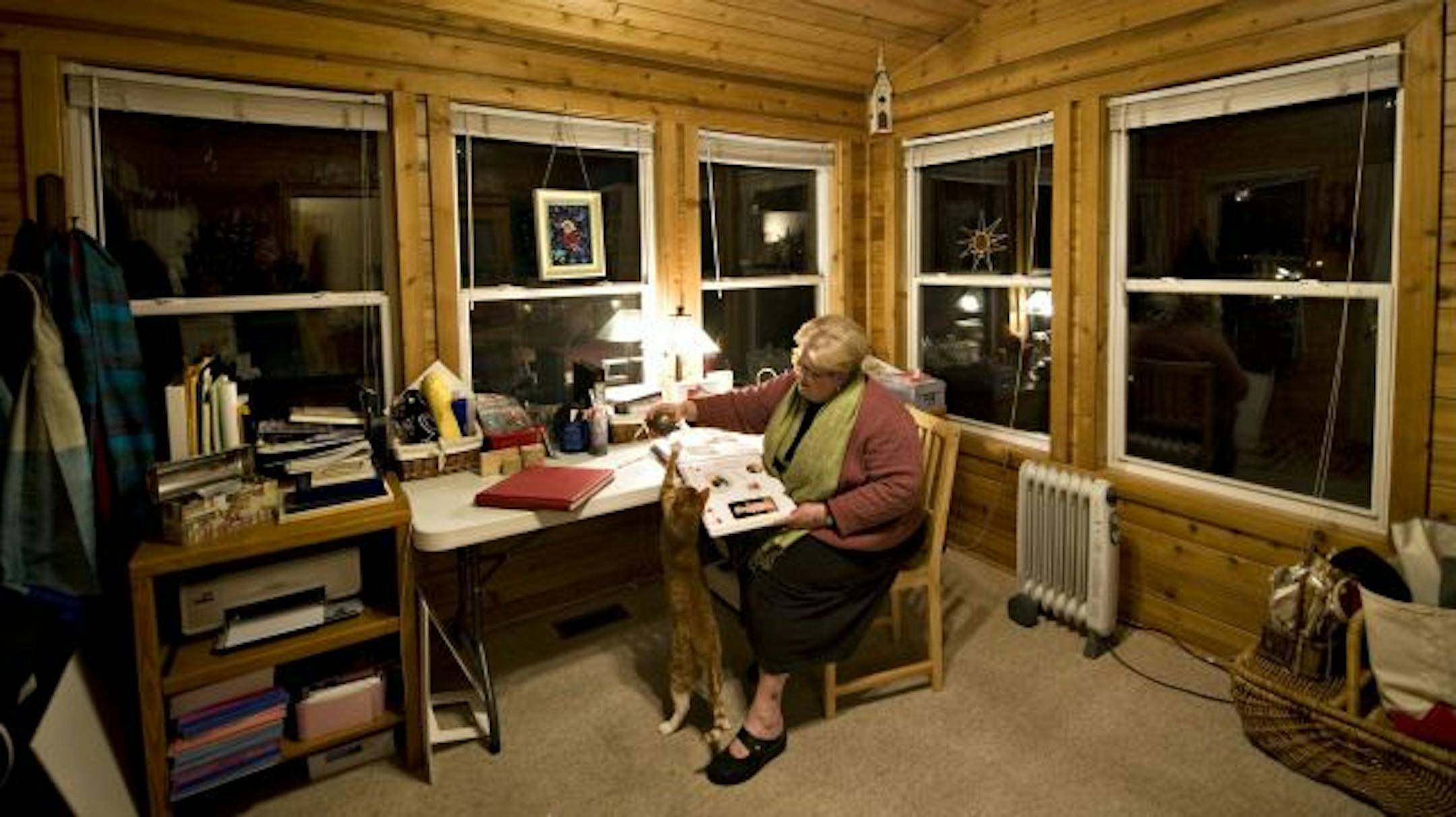 Rene Myers Kelley in her sunroom.