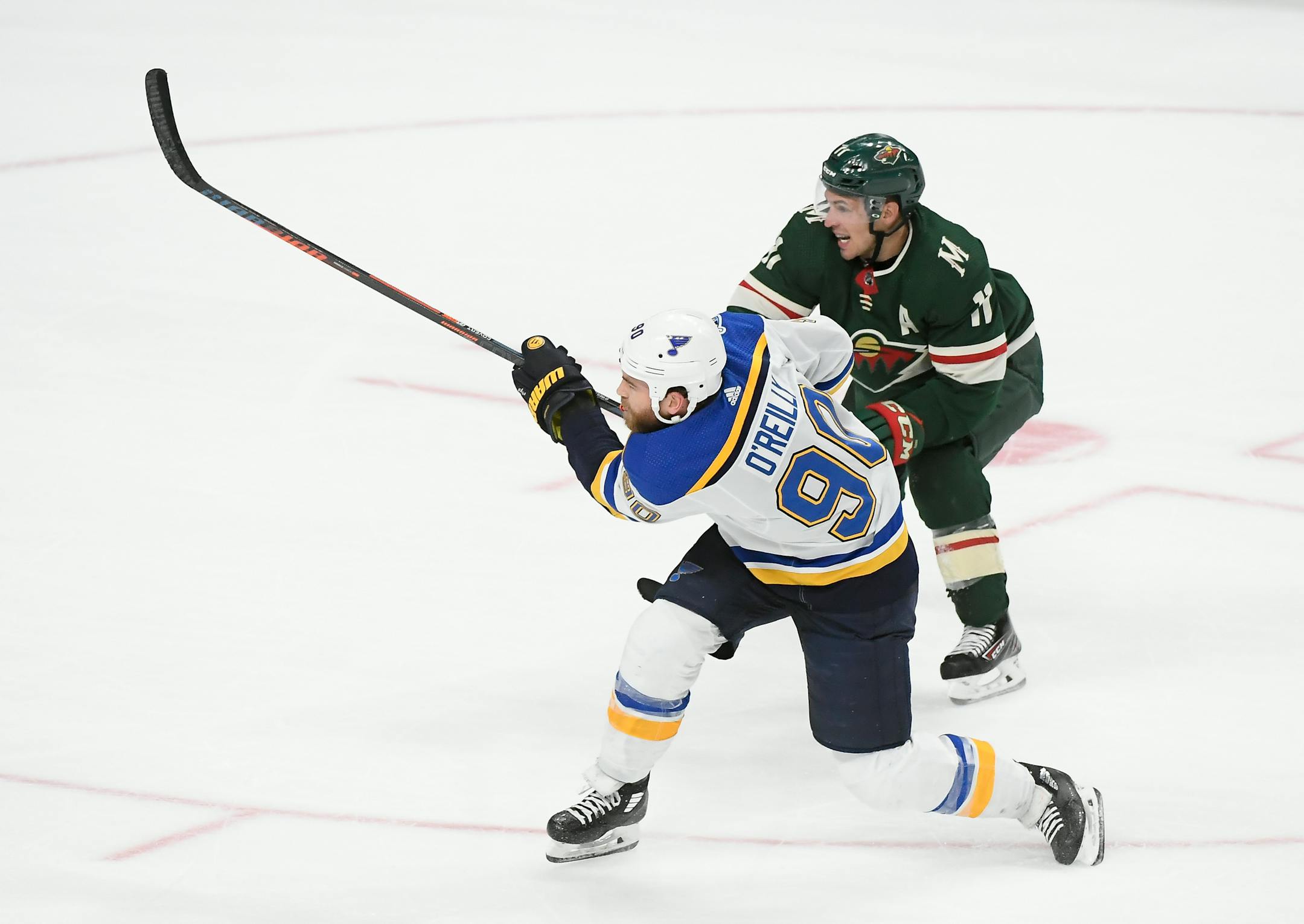 St. Louis Blues center Ryan O'Reilly scored the game-winner in overtime against the Wild.