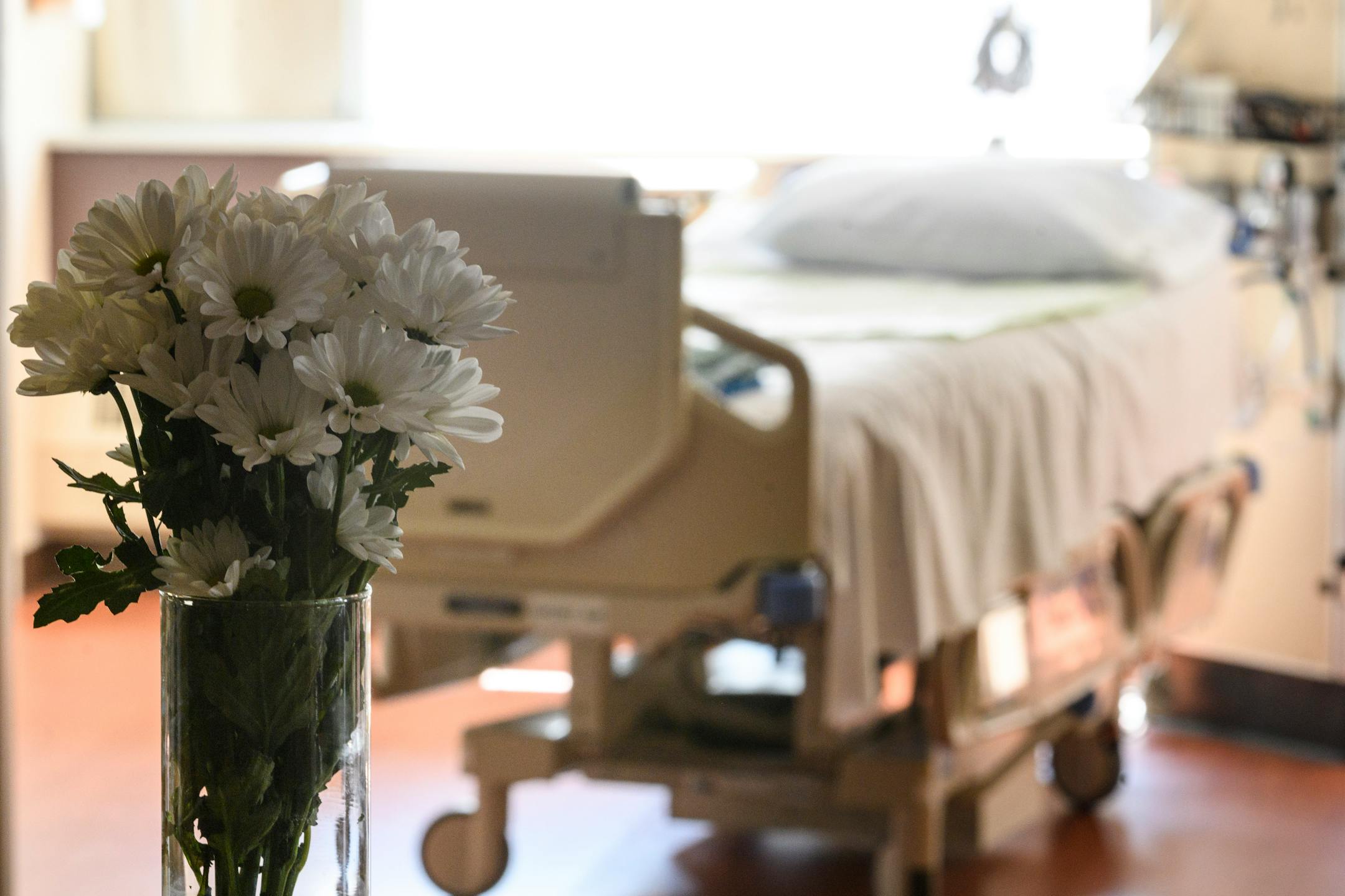 An Empty bed in the now-vacant South 6 Intensive Care Unit.