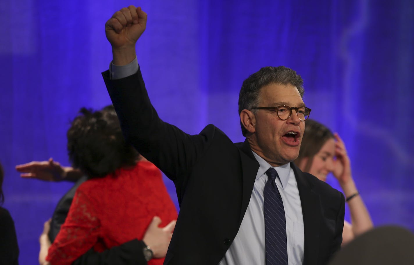 Sen. Al Franken thanked supporters after his speech Tuesday night at DFL headquarters in Minneapolis. ] JEFF WHEELER &#x201a;&#xc4;&#xa2; jeff.wheeler@startribune.com Democrats gathered at the Minneapolis Hilton to watch election returns Tuesday night, November 4, 2014.