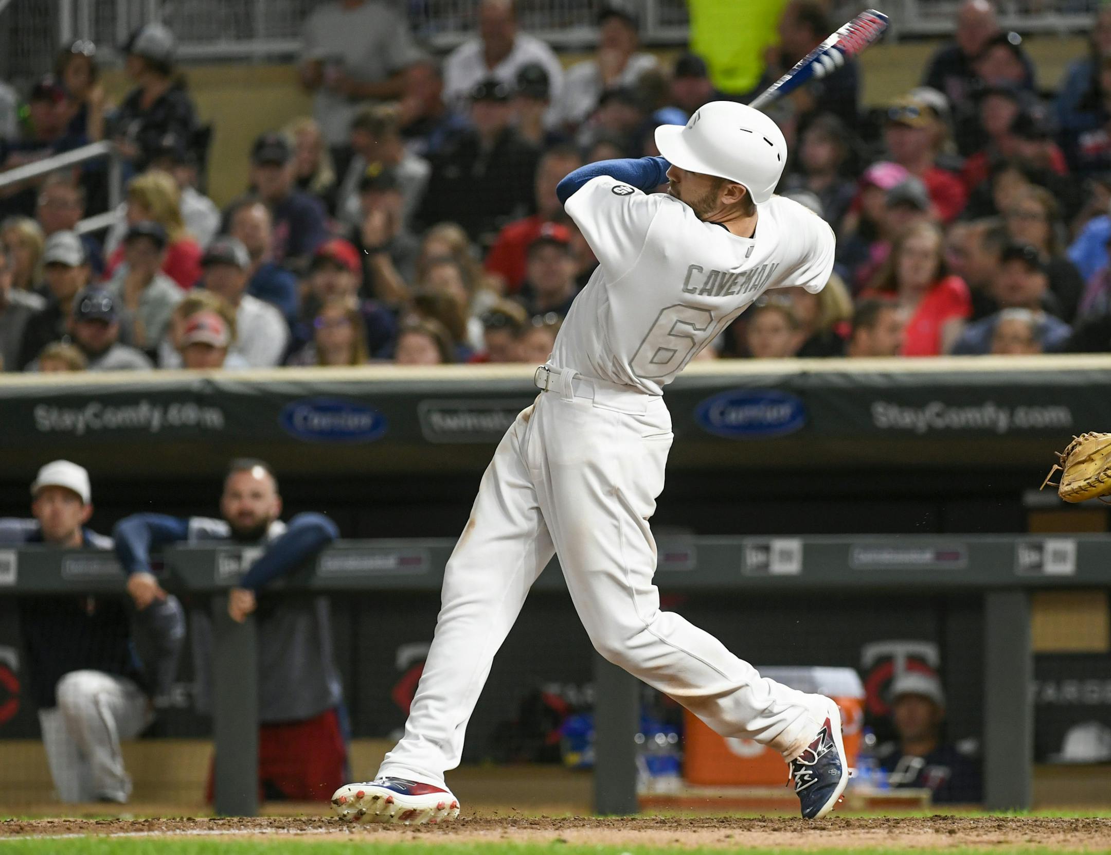 Jake Cave is in the Game 2 starting lineup for the Twins.