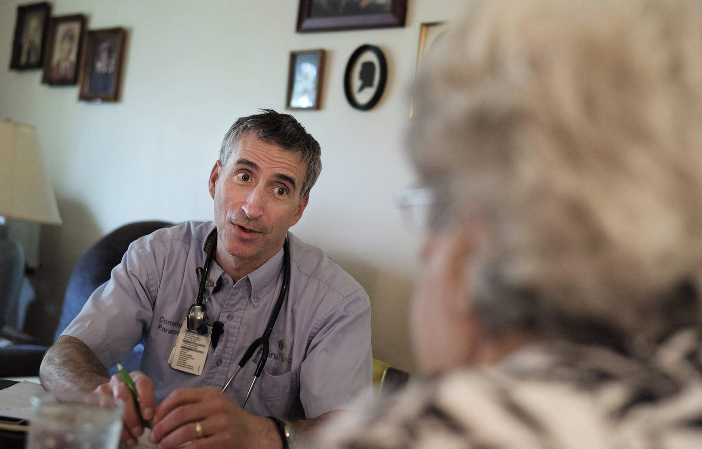 An 84-year-old patient named Darlene met with Allina Health paramedic John O&#x2019;Brien at her New Brighton home after she recovered from an infection.