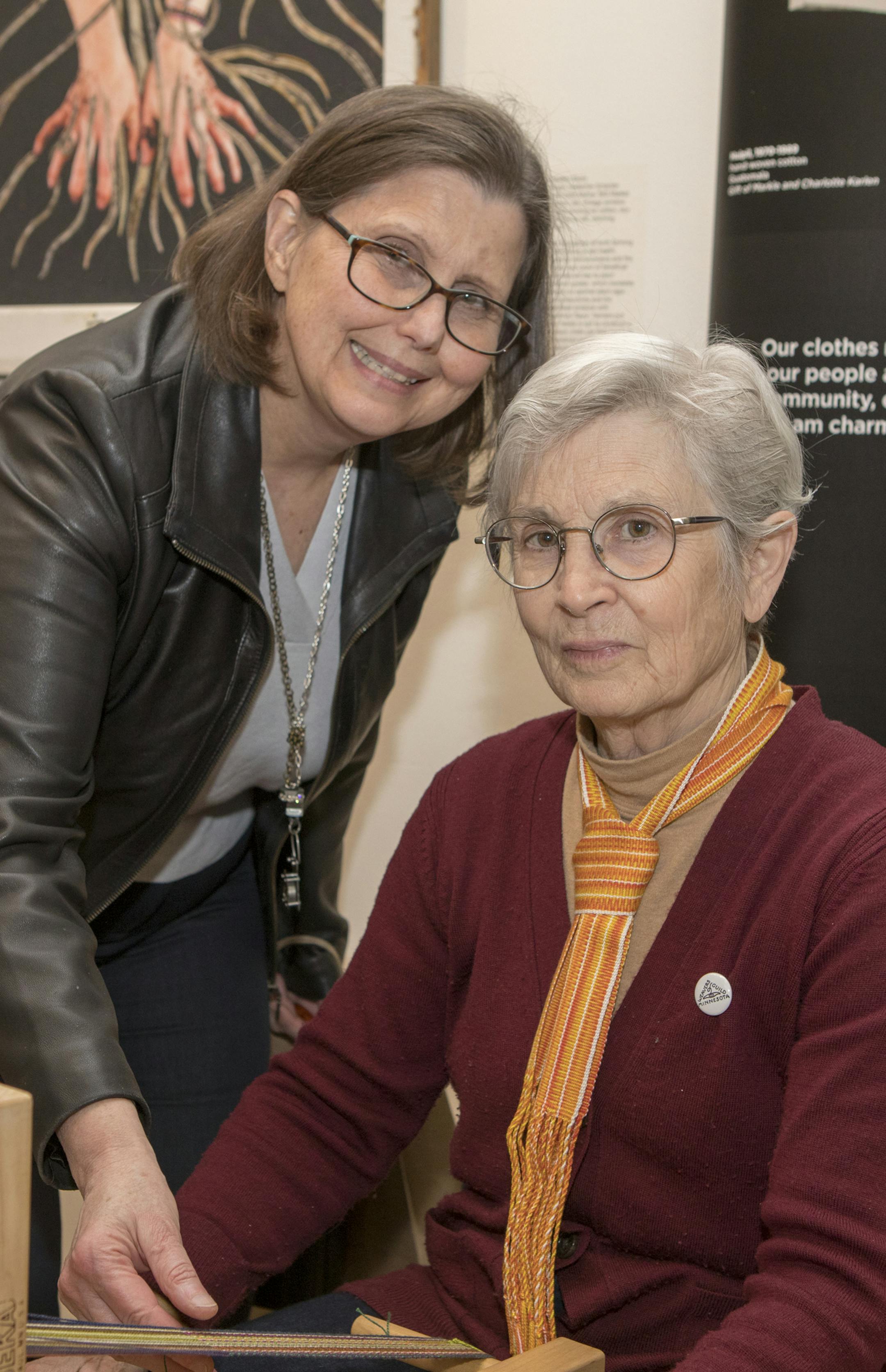 Melinda Pederson and Peggy Baldwin at Cocktails by Design. [ Special to Star Tribune, photo by Matt Blewett, Matte B Photography, matt@mattebphoto.com, Goldstein Museum of Design, Cocktails by Design, March 22, 2018, , Minnesota, 1005784328 FACE040118