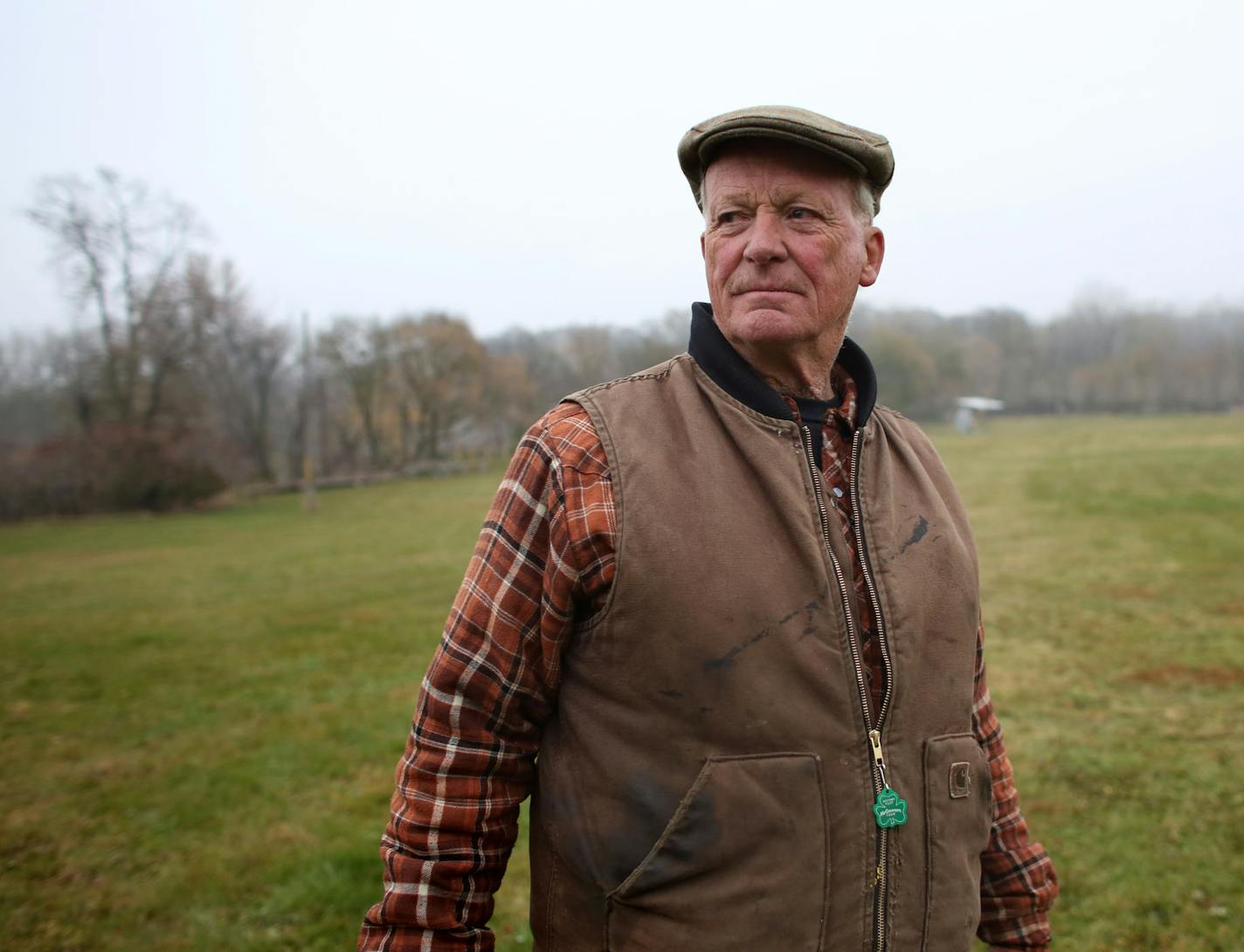 Jack McGowan, of McGowan Farm, walked his property as he talked about how his farm won't be the same in Mankato Min., Wednesday, October 30, 2013.This is one of the buildings he will have to move of tear down because FEMA's belief that his educational farm is a flood risk. ] (KYNDELL HARKNESS/STAR TRIBUNE) kyndell.harkness@startribune.com