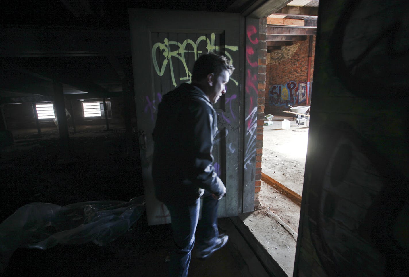 After showing off the roof view, Dave Haider, one of the partners in Urban Organics, walked into the graffiti-tagged upper floor of a building at the former Hamm&#x2019;s Brewery complex, which will house the aquaponics company.