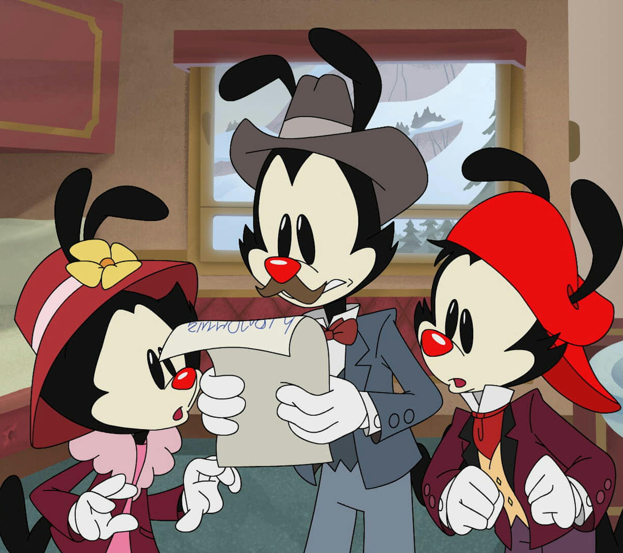 Animaniacs -- They're back! The Warner brothers, Yakko and Wakko, and the Warner sister Dot, have a great time wreaking havoc and mayhem in the lives of everyone they meet. After returning to their beloved home, the Warner Bros. water tower, the siblings waste no time in causing chaos and comic confusion as they run loose through the studio, turning the world into their personal playground. Joining Yakko, Wakko and Dot, fan-favorite characters Pinky and the Brain also return to continue their qu