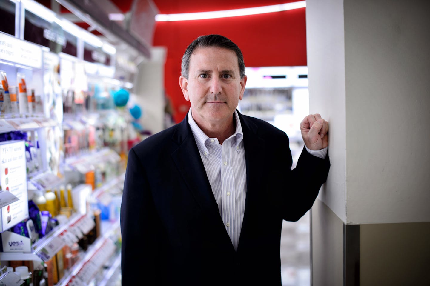 Brian Cornell, Target's new CEO toured the Nicollet Mall Target store in downtown Minneapolis with store team lead Murray Williams. ] Thursday, August 14, 2014. GLEN STUBBE * gstubbe@startribune.com