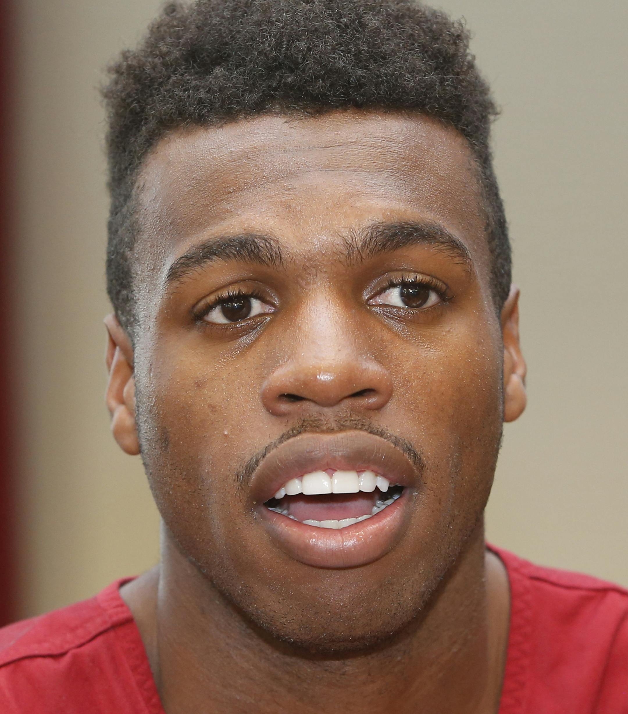 Oklahoma guard Buddy Hield is pictured during an NCAA college basketball media day in Norman, Okla., Monday, Nov. 2, 2015. (AP Photo/Sue Ogrocki) ORG XMIT: OKSO