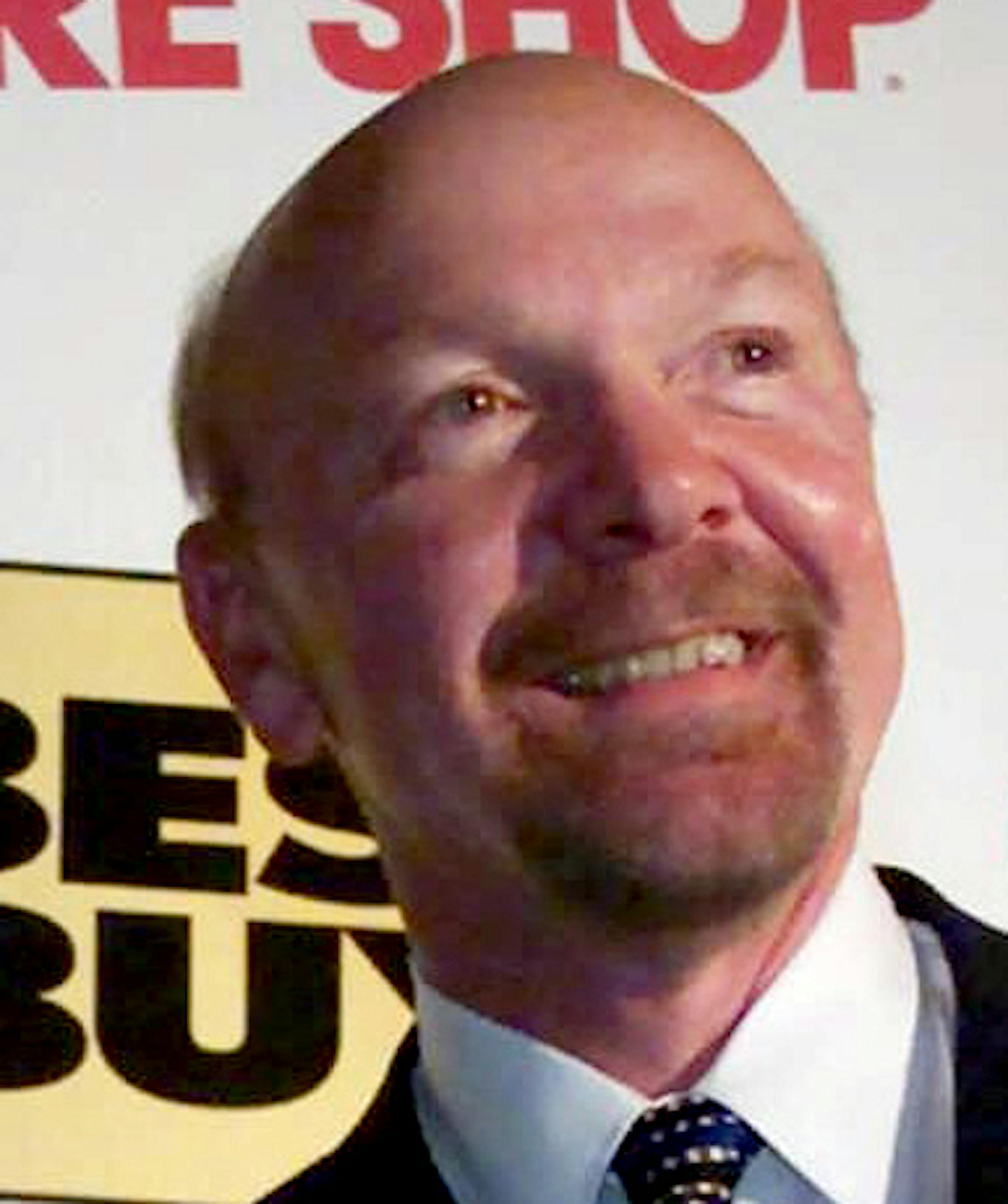 FILE - This Tuesday, Aug. 14, 2001 file photo shows Richard Schulze following a news conference in Vancouver, British Columbia. Schulze, Best Buy's co-founder and former chairman, is returning to the Best Buy fold as chairman emeritus. The move comes after Schulze considered making a buyout bid for the electronics retailer but never made a formal offer. (AP Photo/The Canadian Press, Chuck Stoody, File)