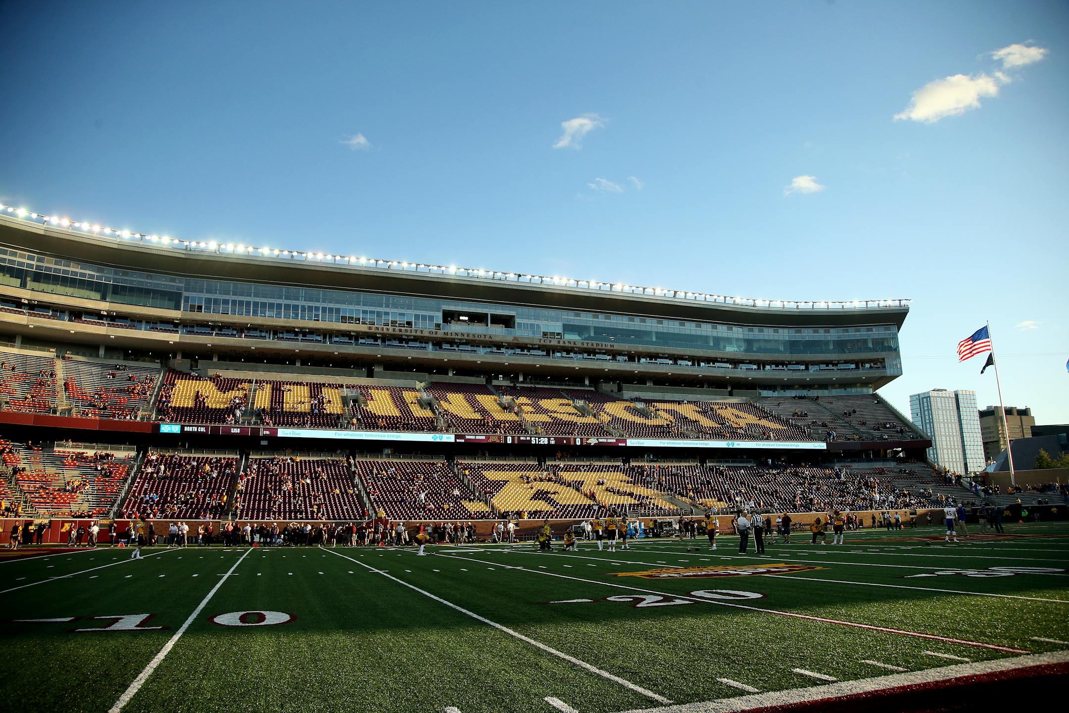 TCF Bank Stadium will stay dark until at least spring 2021.