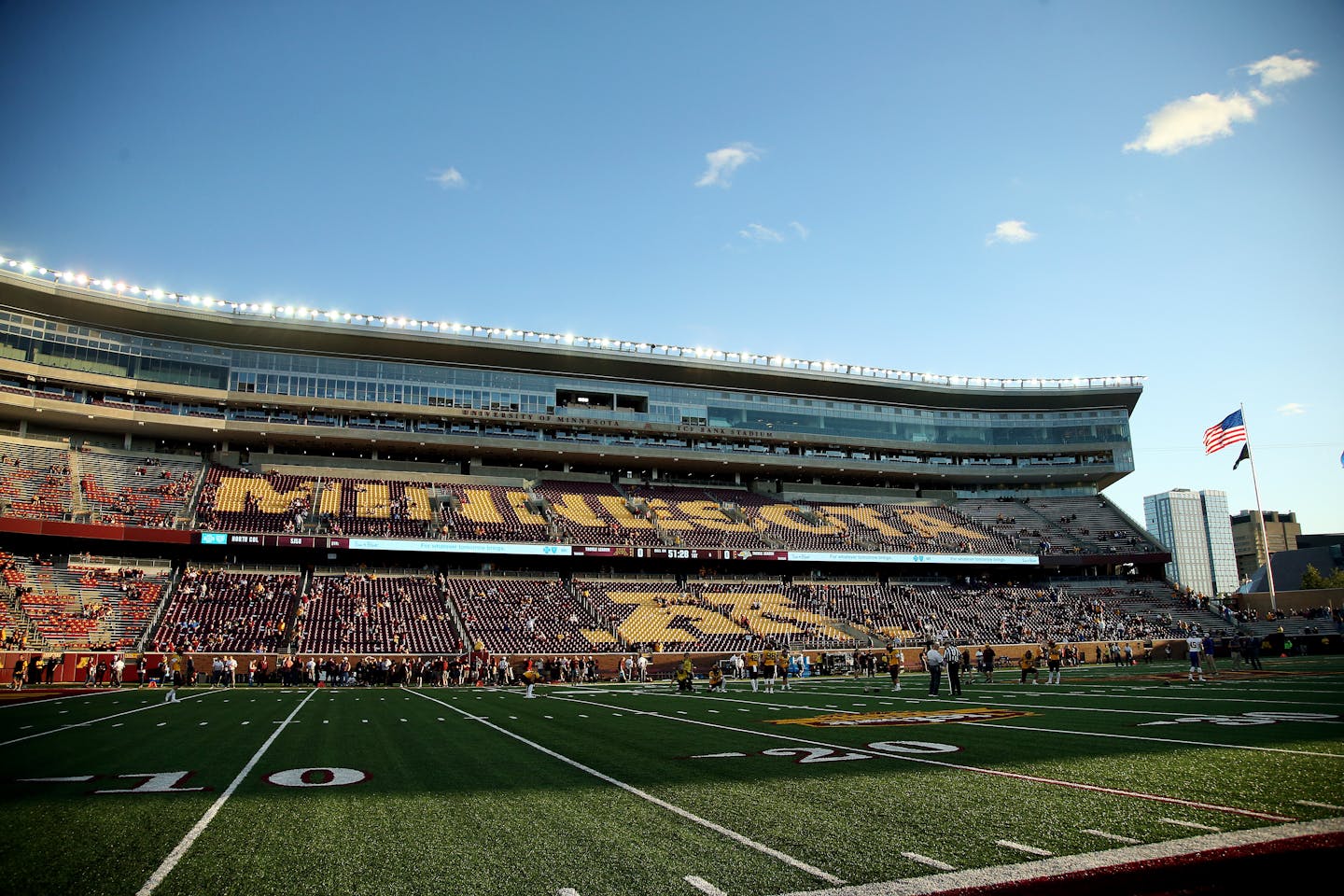 TCF Bank Stadium will stay dark until at least spring 2021.