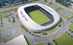 Rendition of the planned new soccer-specific stadium to be built in St. Paul for Minnesota United.