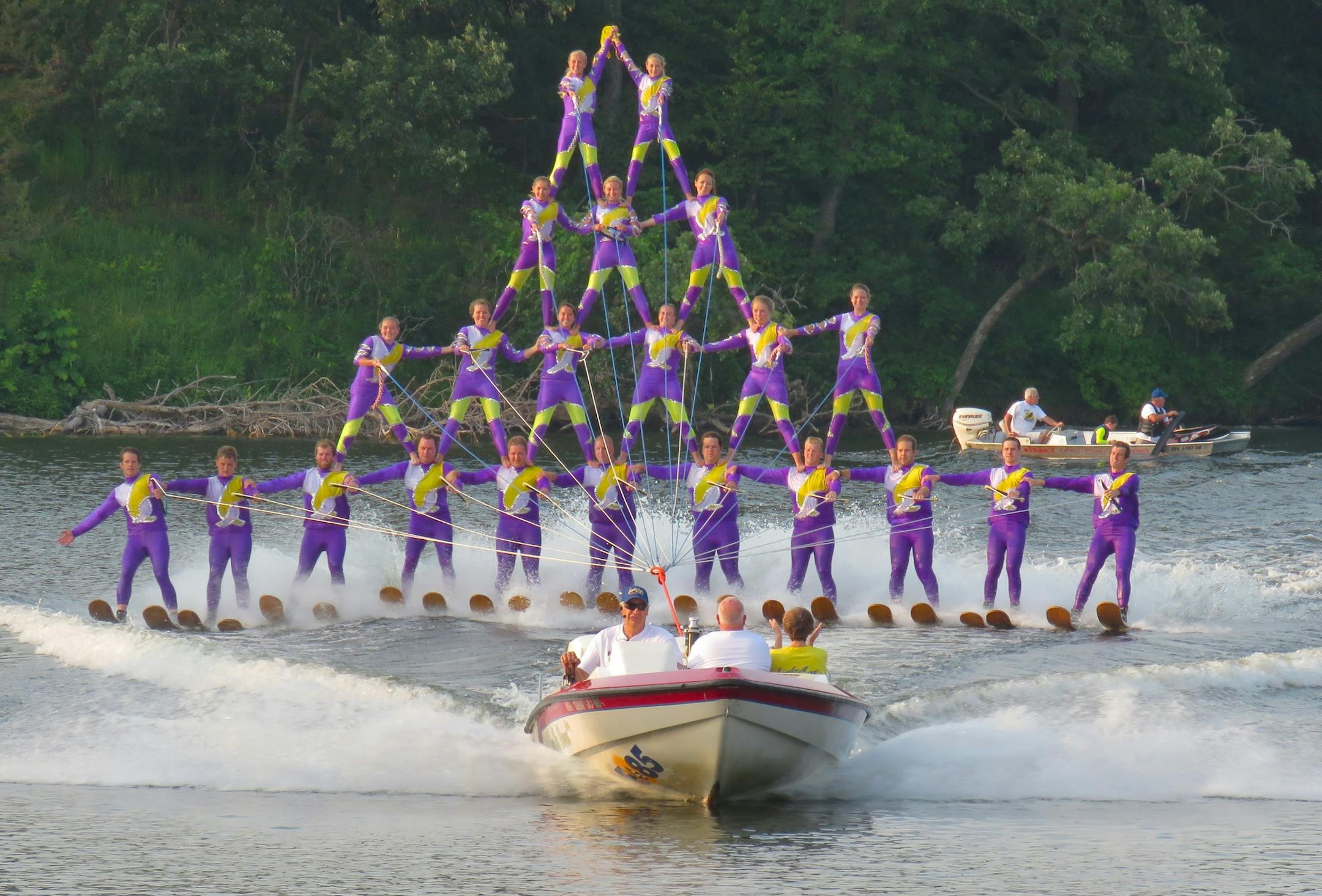 The Little Crow Water Ski Team finishes with a flourish on select Friday nights in New London.