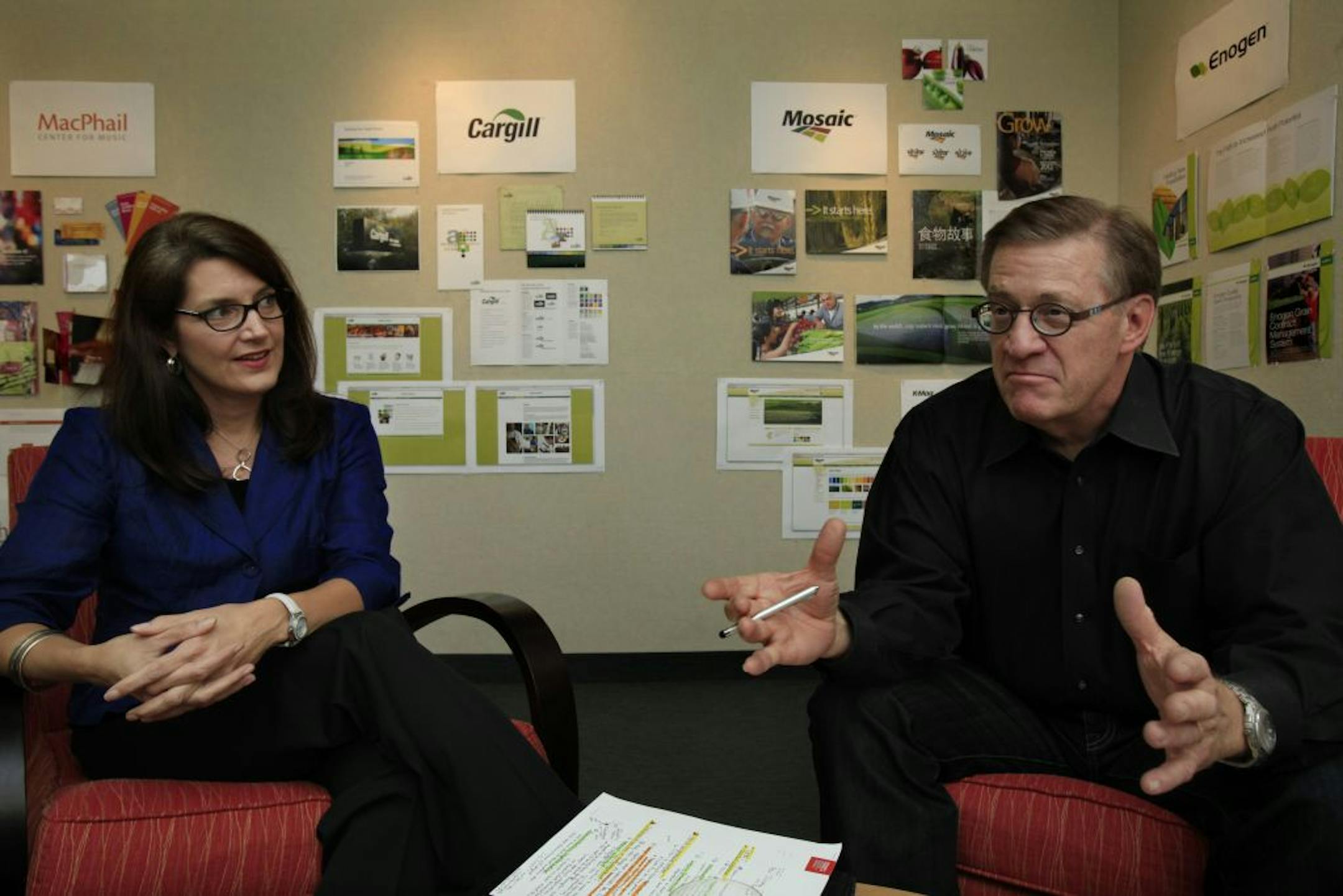 Principal/Strategy Director Deb Fiorella and Principal/Creative Director Craig Franke of Franke+Fiorella in their Minneapolis, MN office on October 3, 2012.