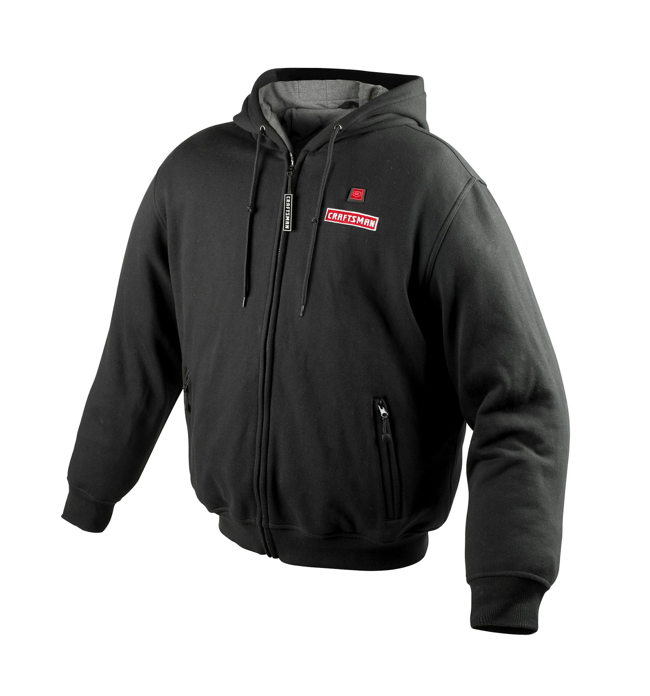 Craftsman's 12-volt heated hoodie helps anyone who has to work outside in cold weather. There are four temperature settings (low, medium, high and max) and four heat zones (left and right chest, back and neck). $179.99 (including the battery and charger) at Craftsman.com, Sears.com and Sears stores. (Photo courtesy Craftsman/TNS) ORG XMIT: 1177062