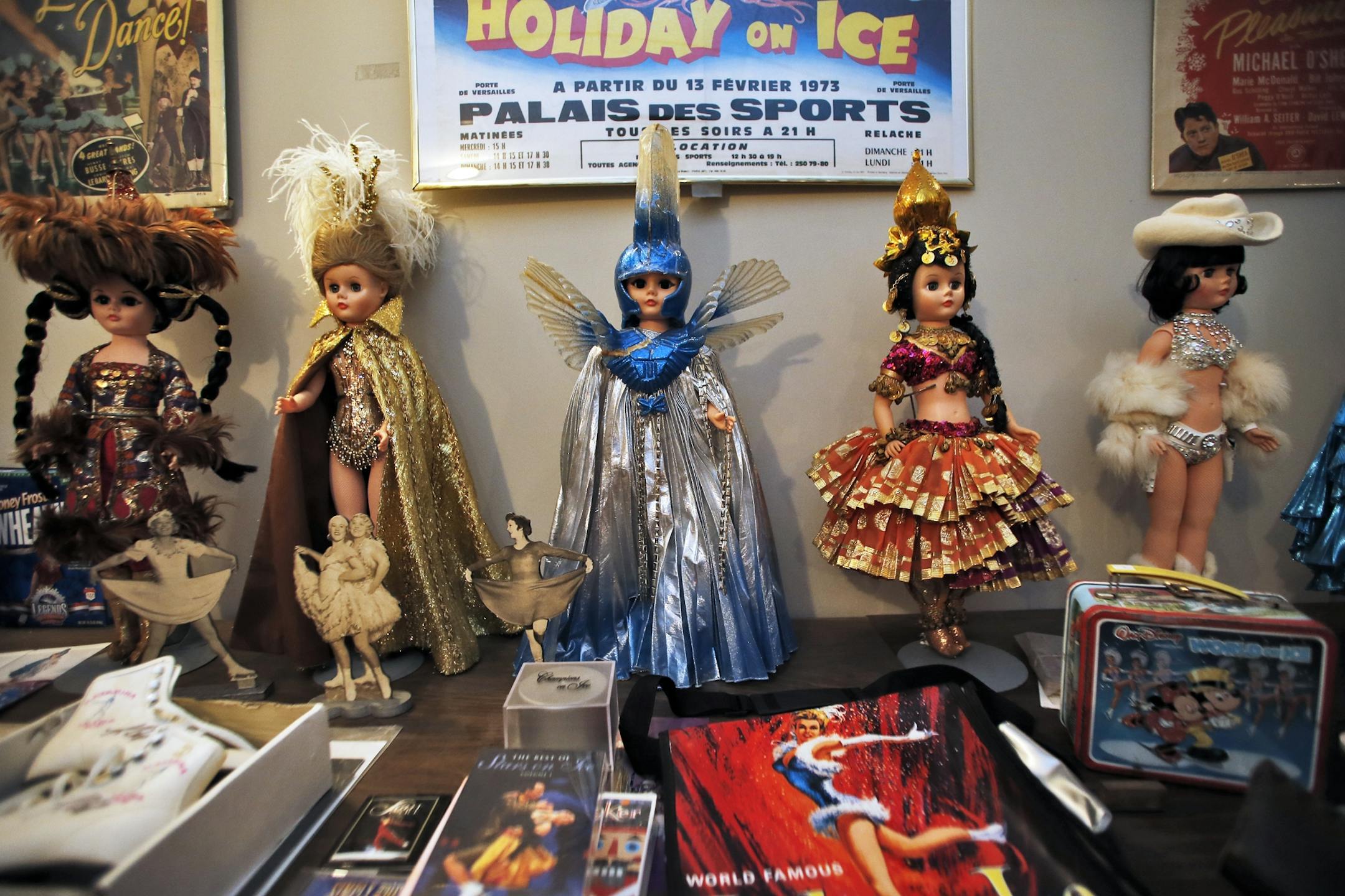 Ice Capades dolls depicting costumes from shows in the 196o's through 1980's.