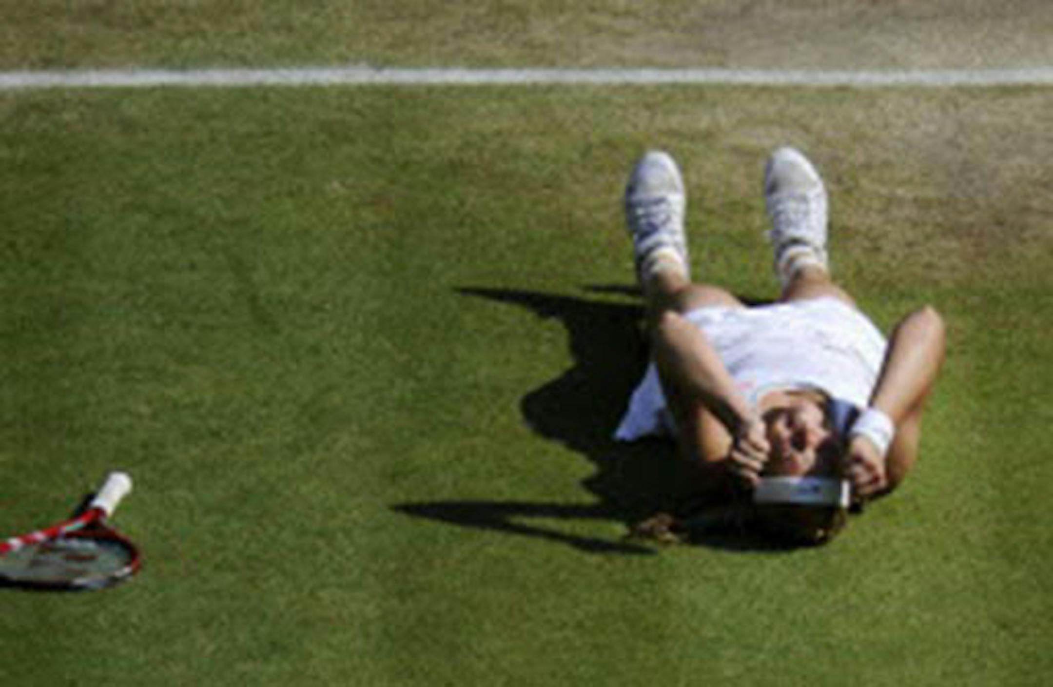 Sabine Lisicki of Germany rejoiced after defeating Agnieszka Radwanska of Poland in their women's singles semifinal match at Wimbledon on Thursday.