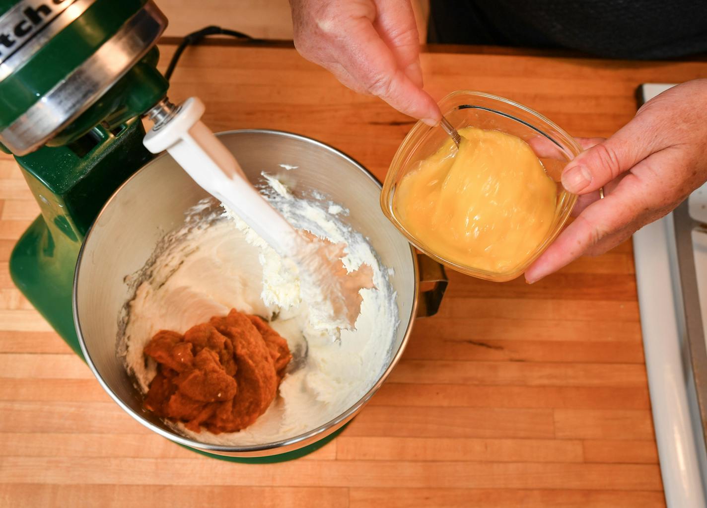 Step by step for Pumpkin Cheesecake Swirl Brownies. ] GLEN STUBBE &#xef; glen.stubbe@startribune.com Thursday, October 12, 2017 Backlash to the pumpkin spice craze arrived in the nick of time (tho still too late for many). But don't give up on pumpkin. Its honest, earthy flavor pairs wonderfully with a not-too-sweet chocolate in Pumpkin Cheesecake Swirl Brownies. Step by step for brownies, then cover shot and inside jump shot for Baking Central