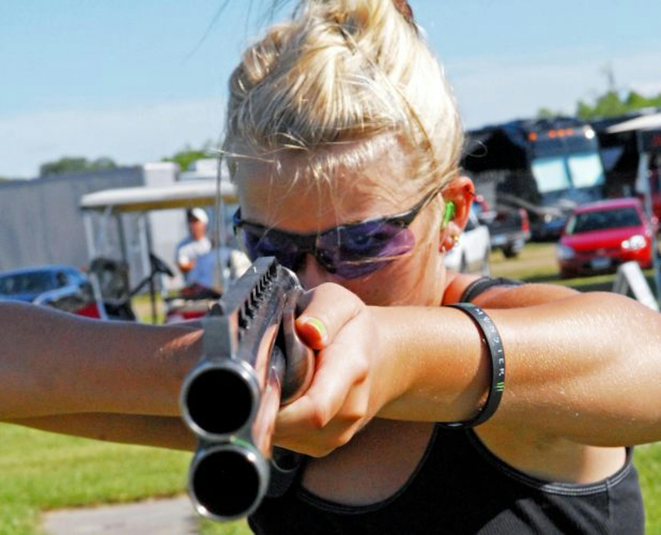 KayCee Nelson is left eye dominant but a right-handed shooter.