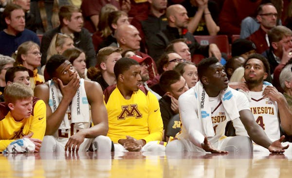 The Minnesota bench sensed a loss in the waning moments of Saturday's game against Indiana.