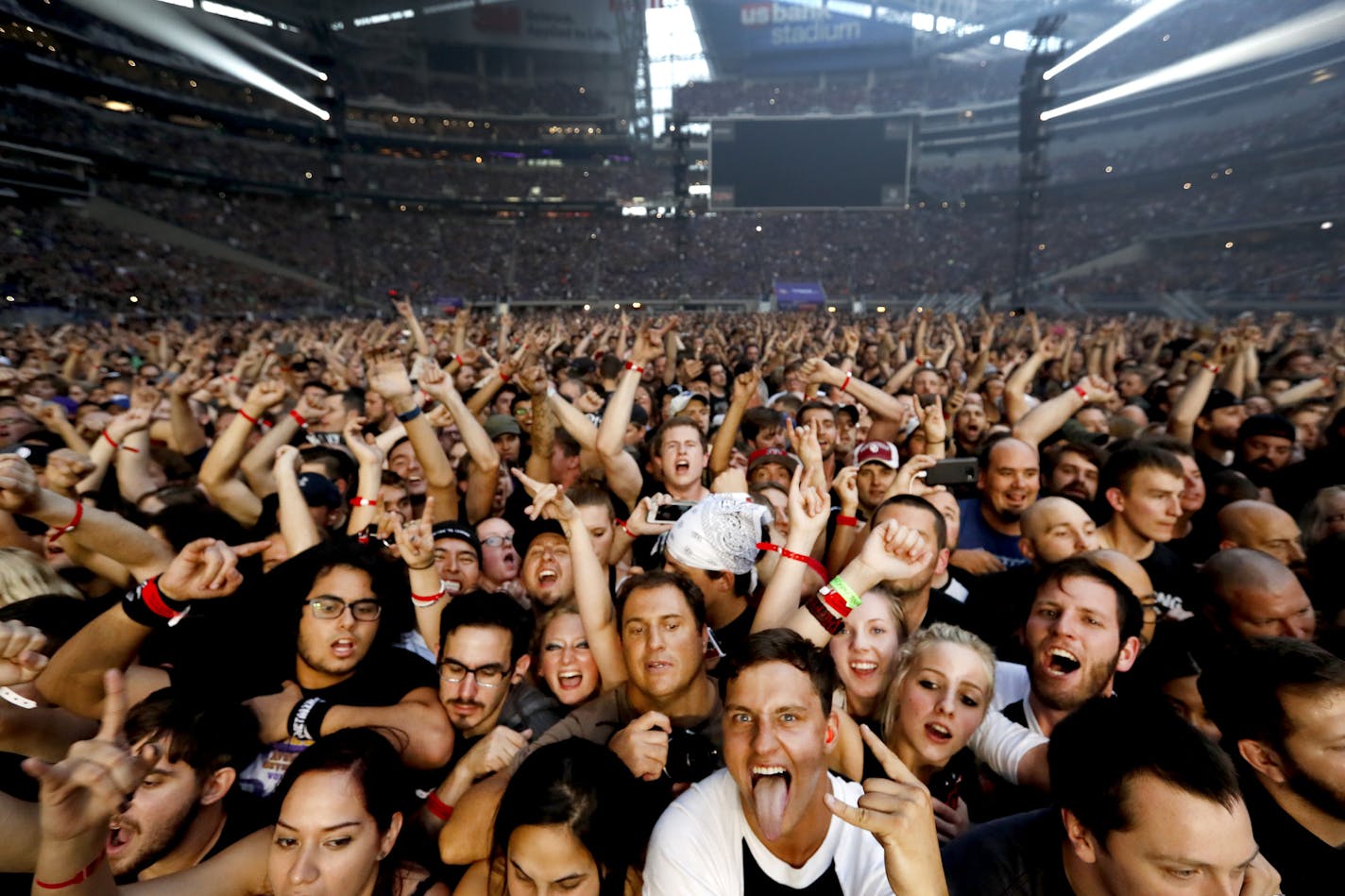 Metallica played a sold-out show to about 50,000 fans at U.S. Bank Stadium last summer.