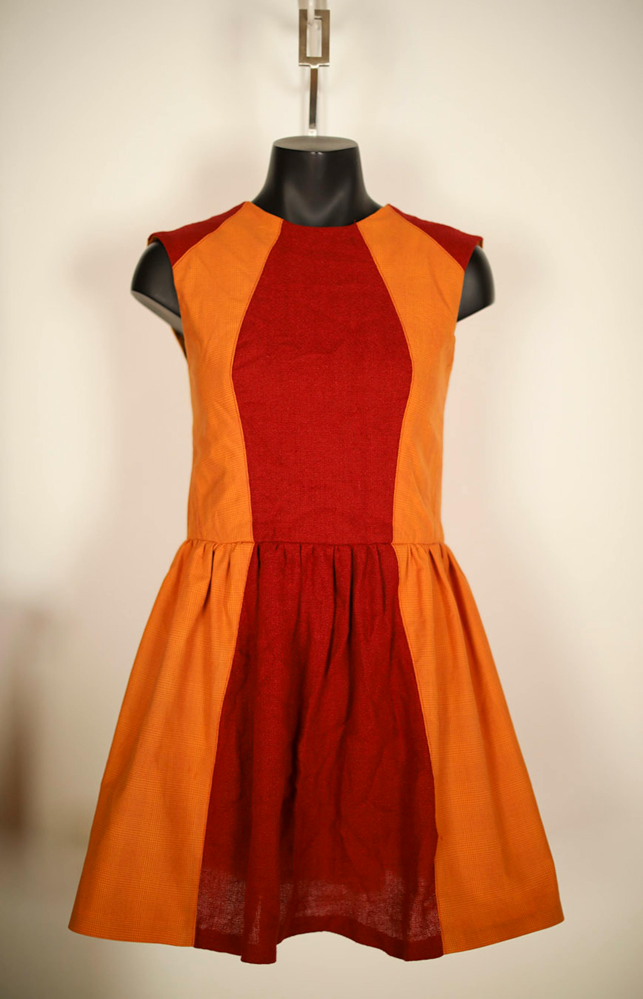 A dress by Minneapolis designer Samantha Rei on display in her Minneapolis studio.
