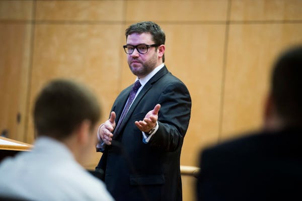 On Monday, defense attorney Eric Nelson spoke to jurors during opening statements in the trial of Levi Acre-Kendall.