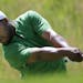 Harold Varner III drives off the fourth tee during the third round of the PGA Championship golf tournament, Saturday, May 18, 2019, at Bethpage Black 