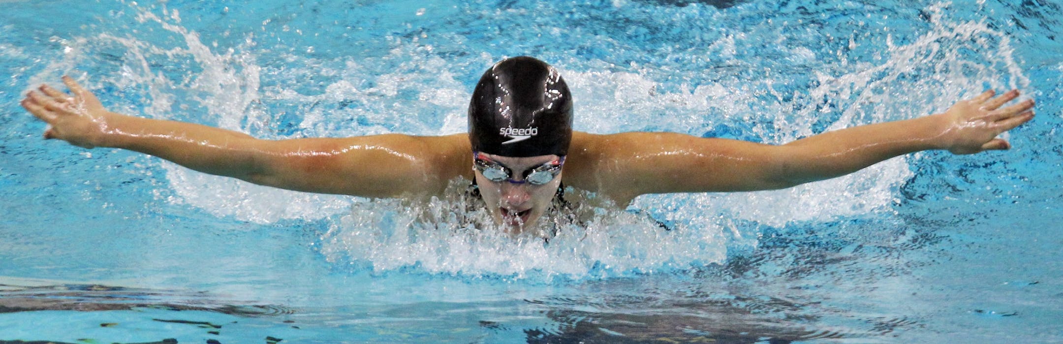 Zoe Avestruz of Chanhassen won the finals heat of the Class 2A 100 yard Butterfly event.