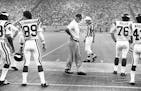 Bud Grant pacing the sidelines in 1979.